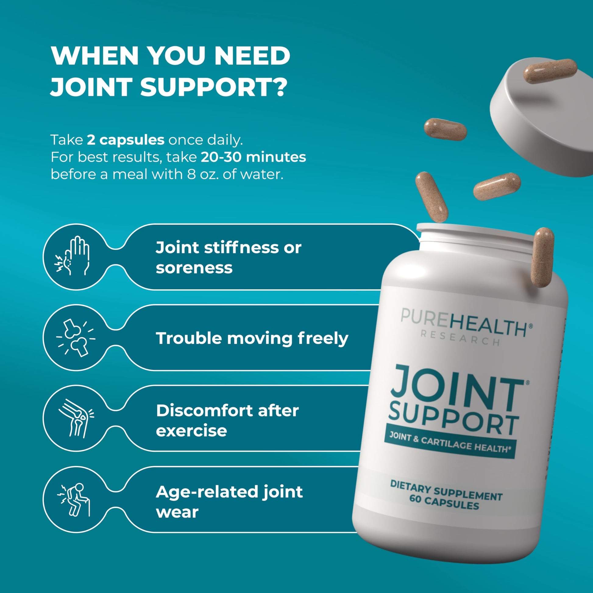 PUREHEALTH RESEARCH Joint Support NEM Eggshell Membrane with Boswellia Extract, Calcium & Turmeric, 60 Capsules PUREHEALTH RESEARCH buy supplements canada