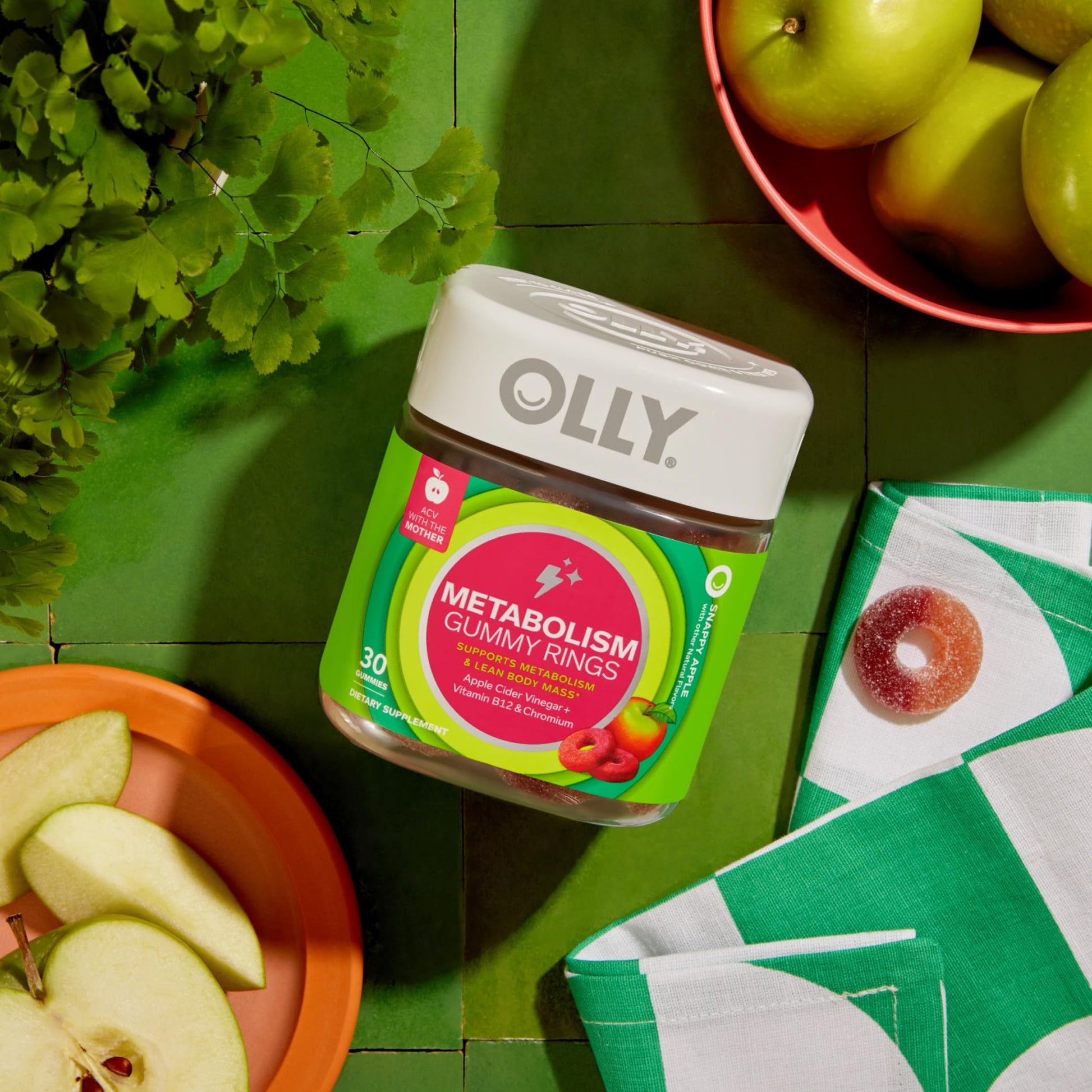 OLLY Metabolism Gummy Rings, Apple Cider Vinegar, Vitamin B12, Chromium, Energy OLLY buy supplements canada