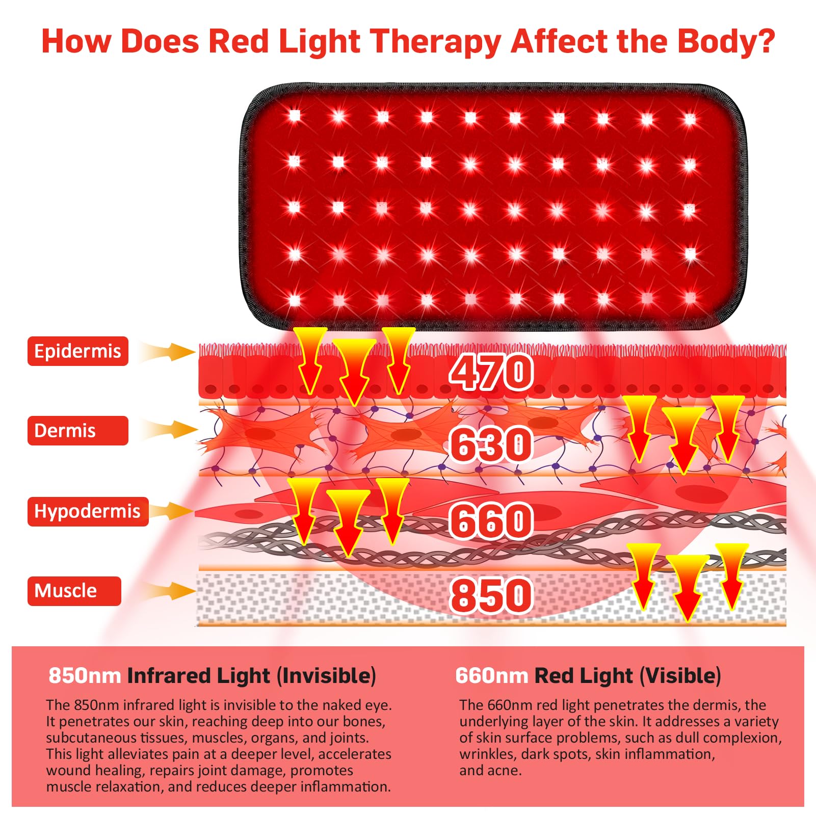 Red Light Therapy Belt, Infrared Light Therapy for Body, Wearable Wrap with Timer GMOWNW buy supplements canada