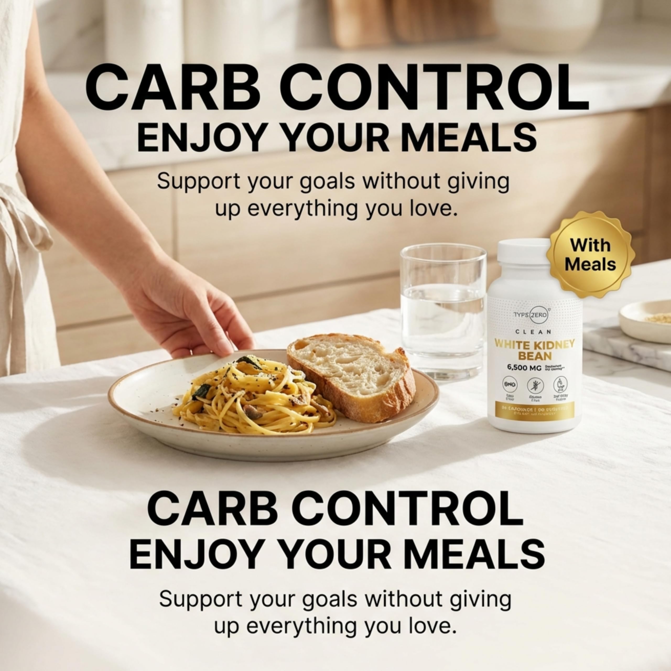 Type Zero Clean White Kidney Bean Capsules (6,500 MG Equivalent Per Serving, 90 Count) - Non-GMO, Gluten Free Type Zero buy supplements canada
