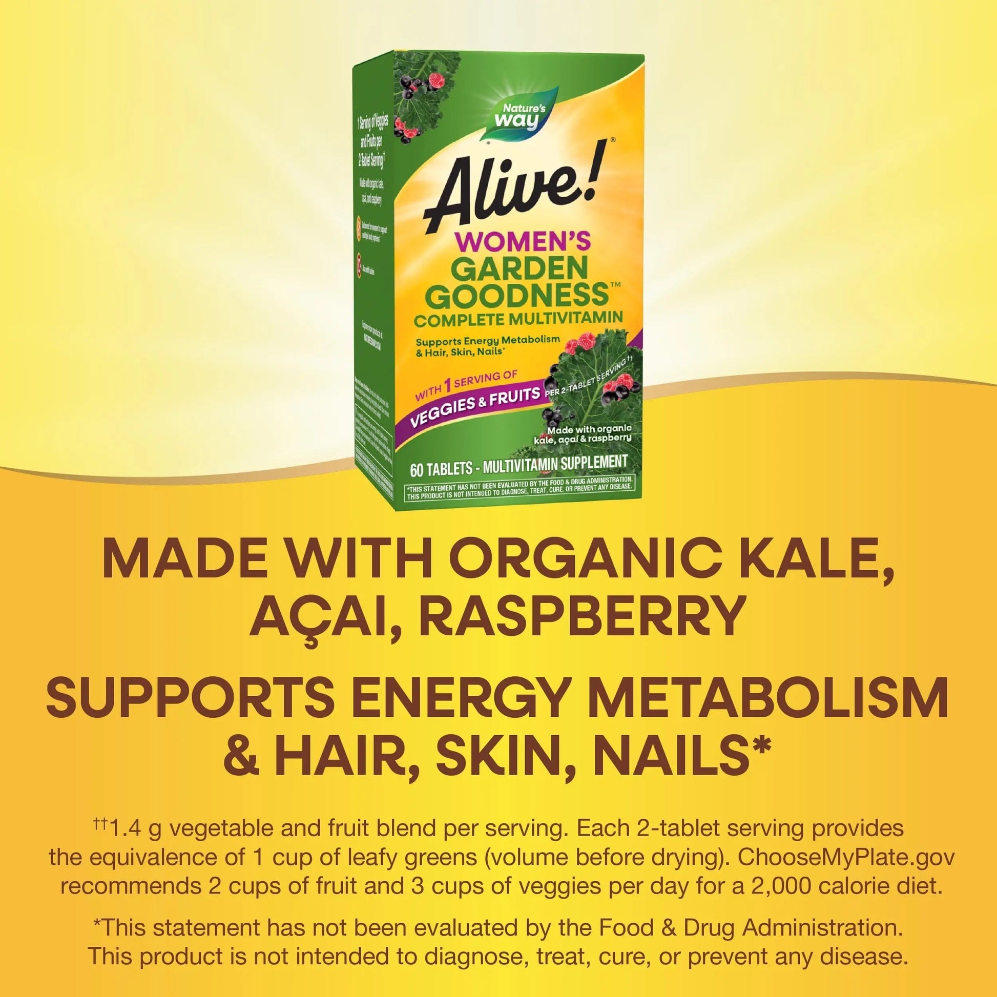 Nature's Way Alive! Garden Goodness Multivitamin for Women, High Potency B-Vitamins to Support Cellular Energy Nature's Way buy supplements canada