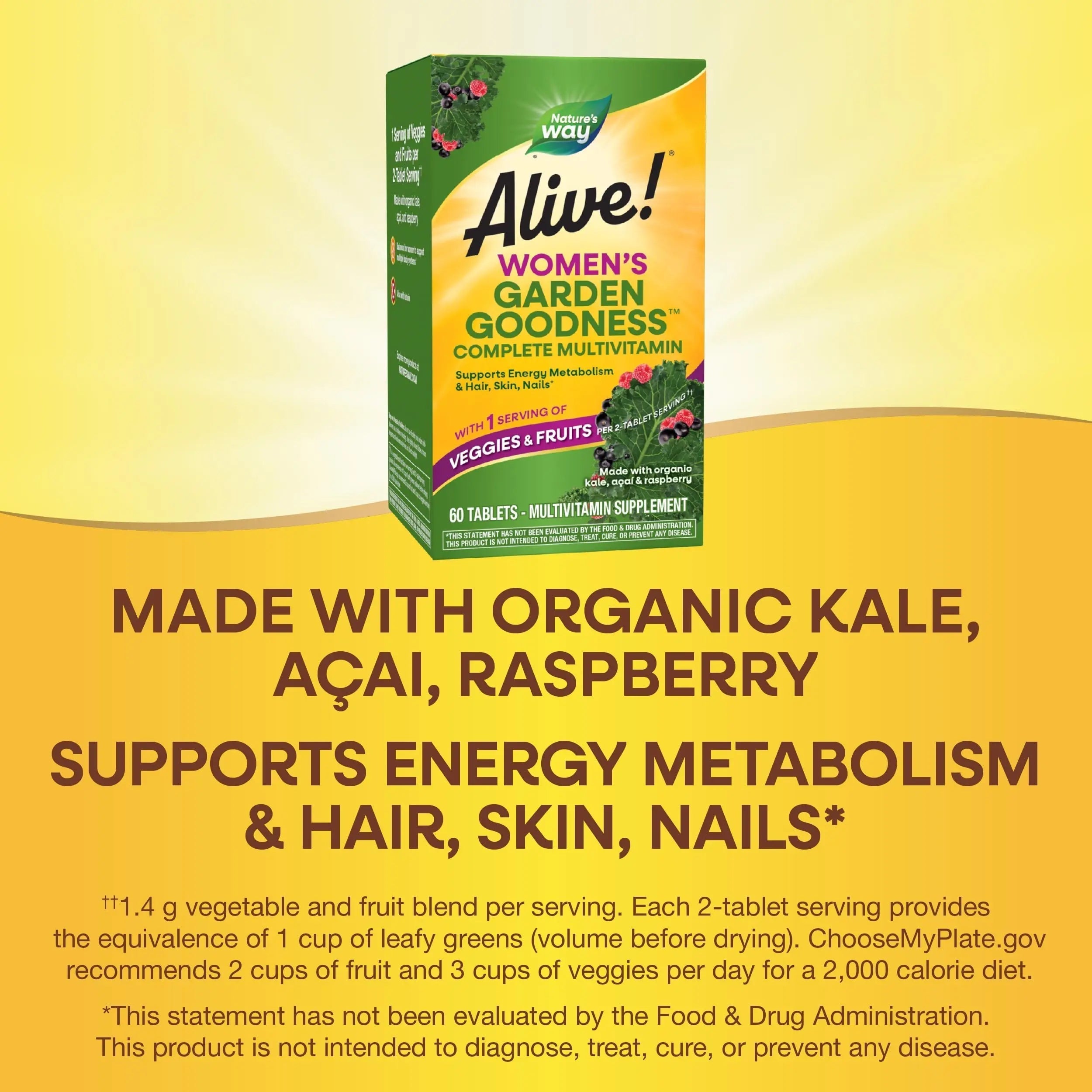 Nature's Way Alive! Garden Goodness Multivitamin for Women, High Potency B-Vitamins to Support Cellular Energy Nature's Way buy supplements canada