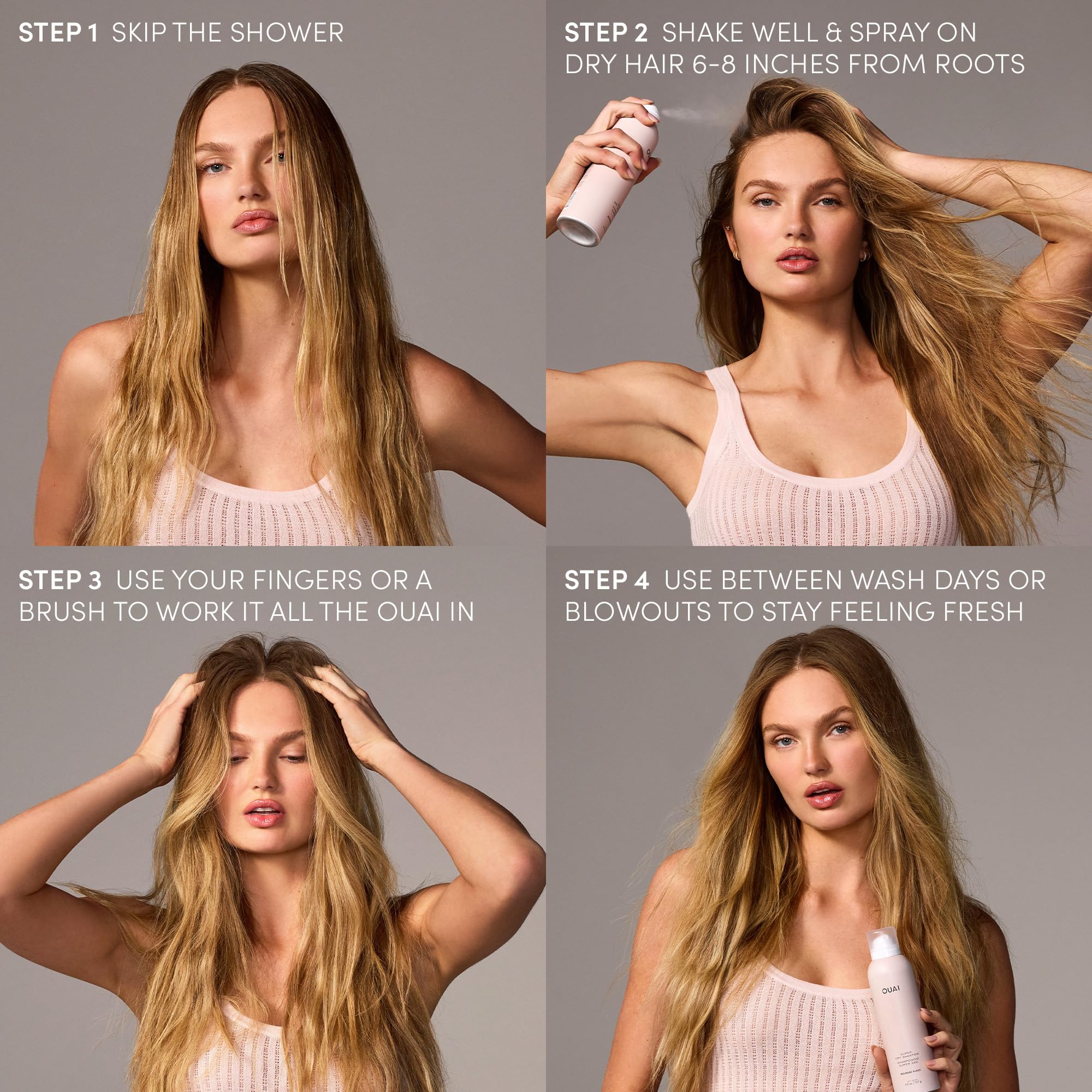 OUAI Super Travel Size Dry Shampoo - Volumizing Dry Shampoo - Absorbs Oil, Dirt & Sweat - Blends Seamlessly into Hair with Zero Residue & Enriched with a Long-Lasting Scent - Melrose Place (2 oz) OUAI buy supplements canada