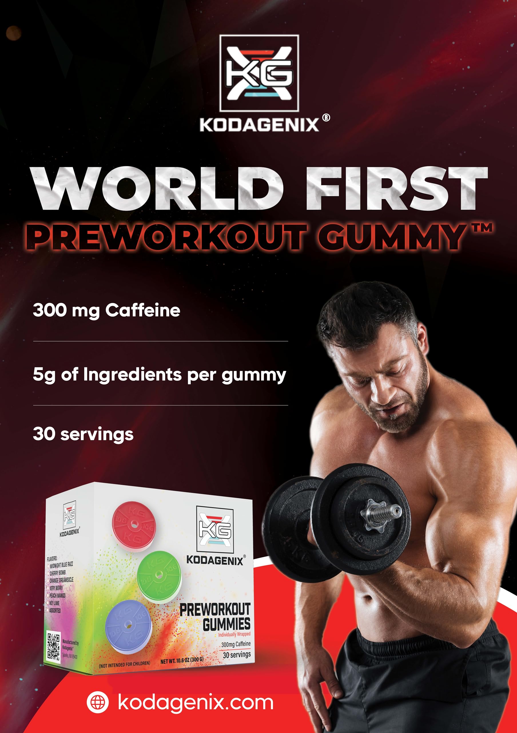 Kodagenix Pre Workout Gummies for Men and Women with Caffeine, L-Citrulline and Beta Kodagenix buy supplements canada