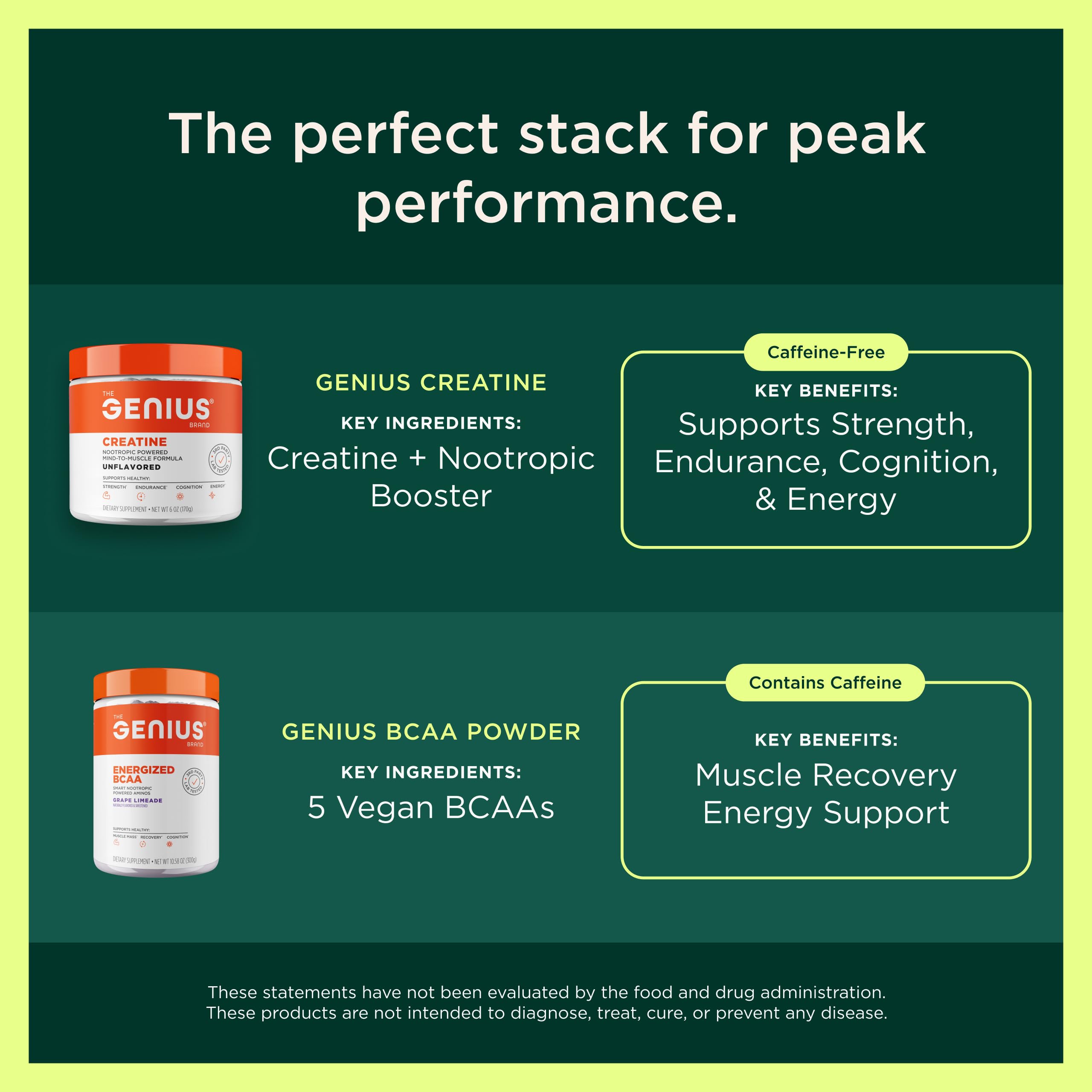 The Genius Brand Genius Pre - Clean Pre-Workout Powder for Energy, Focus & Fitness Support - No Artificial Flavors, Preservatives, or Proprietary Blends - Non-GMO - 20 Servings - Sour Cherry The Genius Brand buy supplements canada