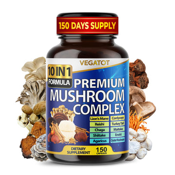 10 in 1 High Strength Mushroom Supplement - Lions Mane, Cordyceps, Reishi - Brain Supplements for Memory and Focus ** 5-Month Supply VEGATOT buy supplements canada