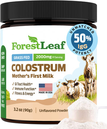 ForestLeaf Colostrum Powder 50% IgG Highest Concentration - Grass Fed Bovine ForestLeaf buy supplements canada