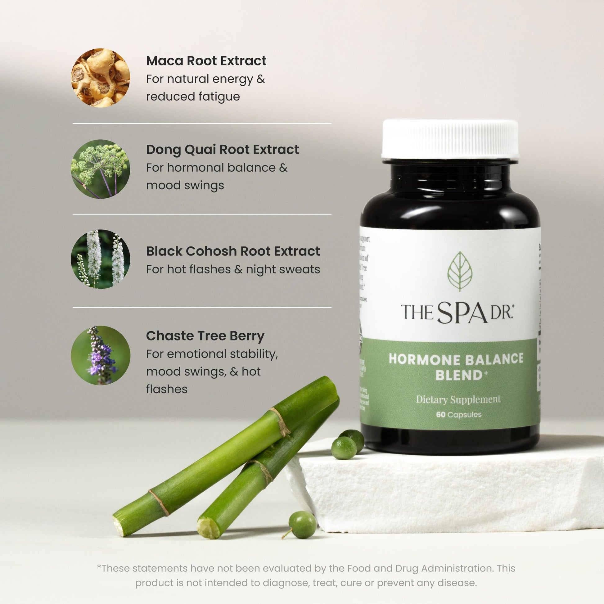 The Spa Dr. Hormone Balance for Women - Menopause Supplements for Women with Saw Palmetto, Chaste Tree Berry, Dong Quai for Night Sweats, Hot Flashes & Mood Swings - Menopause Support - 60 Capsules The Spa Dr. buy supplements canada