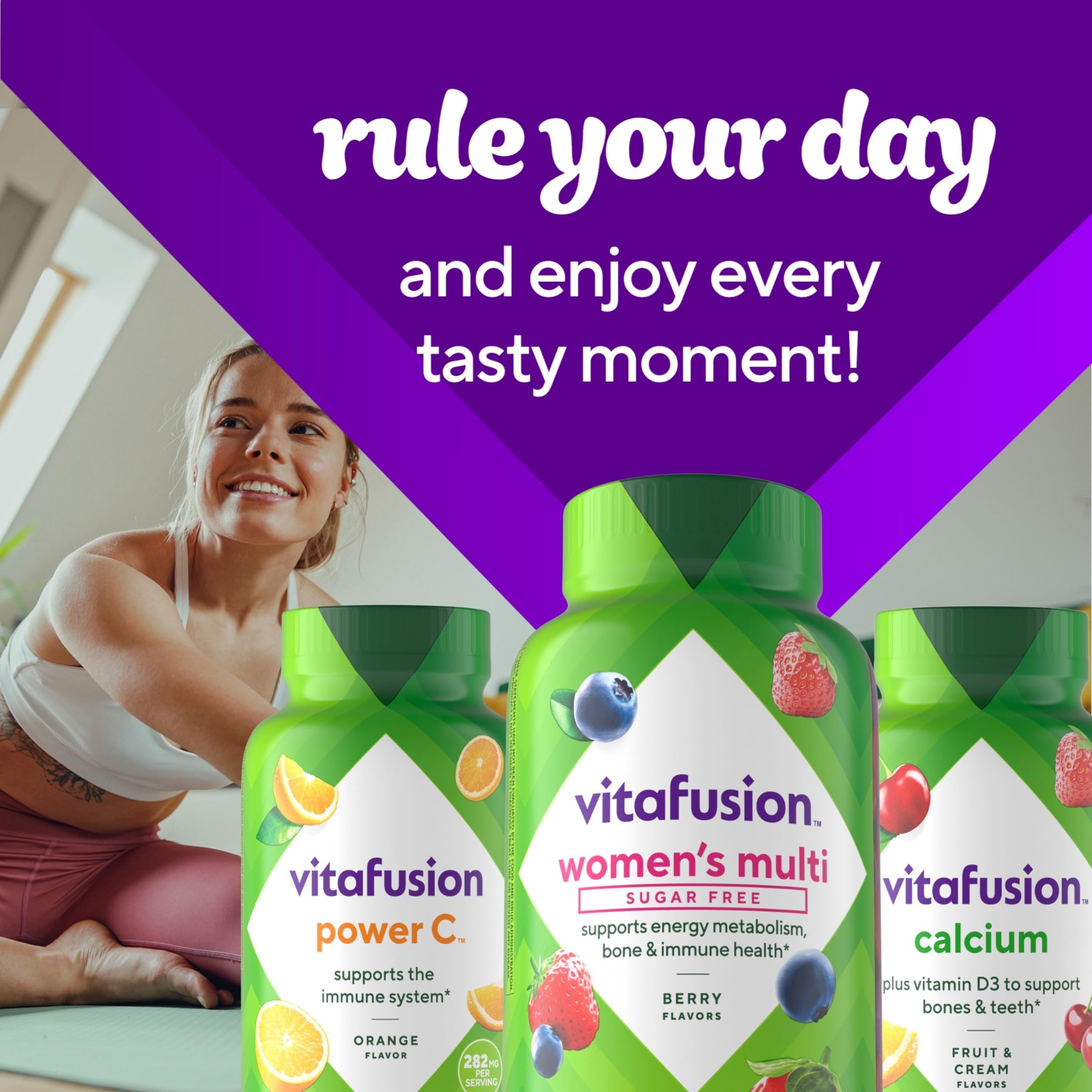 Vitafusion Women’s Sugar Free Daily Multivitamin Supplement, Keto Diet Friendly Adult Gummy Vitamin for Energy Vitafusion buy supplements canada