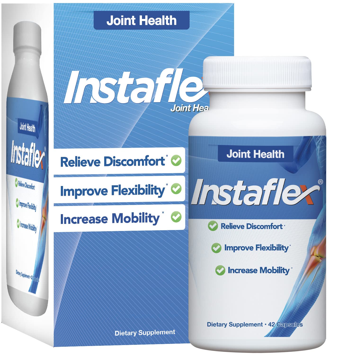 Instaflex Joint Support Supplement for Men and Women - Glucosamine, MSM, White Willow, Turmeric, Ginger, Cayenne, Hyaluronic Acid - 42 Capsules Instaflex buy supplements canada