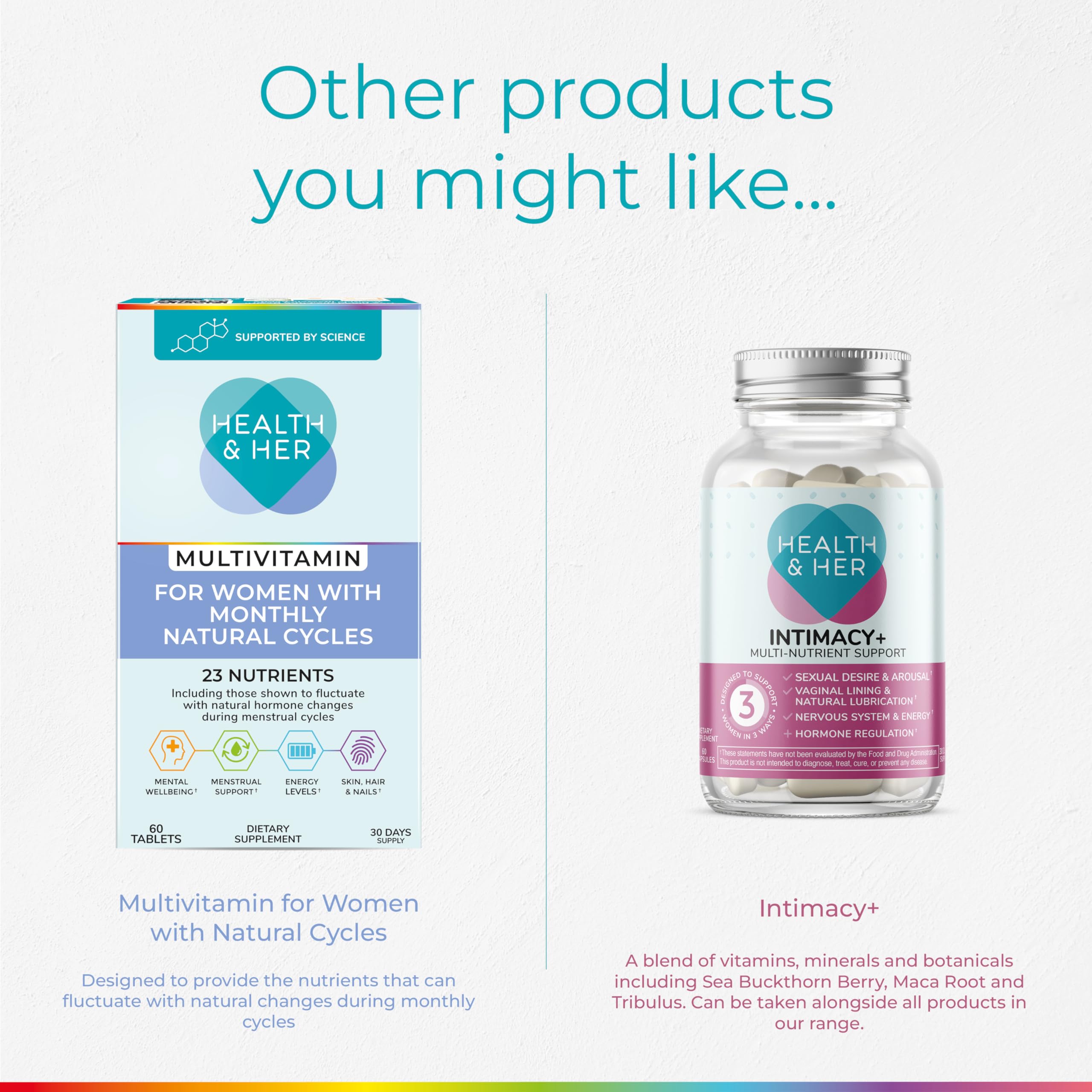 Health & Her Multivitamin Supplement for Women Taking Birth Control - Nutrition Support - 1 Month Supply, 60 Tablets - Vegan & Gluten Free Health and Her buy supplements canada
