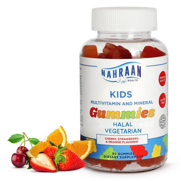 NAHRAAN HEALTH Halal Vitamins for Kids - Halal Multivitamins for Kids Vitamin A, C, D, E, B6, B12 - Non-GMO Vegetarian, Halal Gummies - 90 Count NAHRAAN HEALTH buy supplements canada