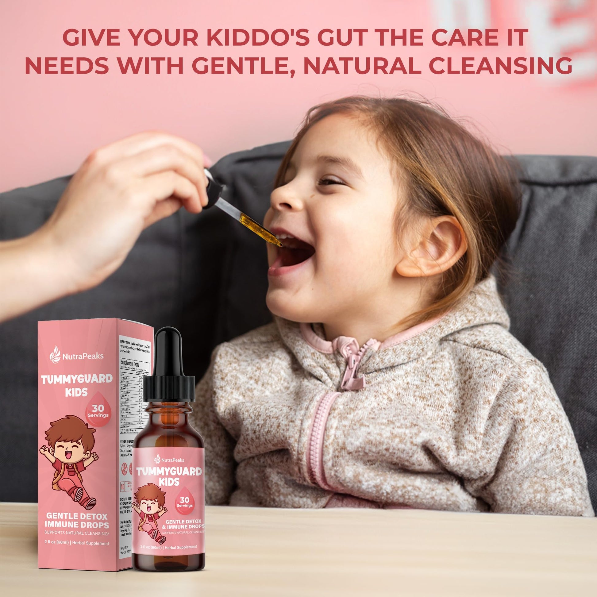 NutraPeaks Kids Liquid Botanical Drops – Natural Blend with Prebiotics, Chamomile, Ginger & Elderberry – Sugar-Free, Alcohol-Free, Non-GMO – 2 fl oz NutraPeaks buy supplements canada