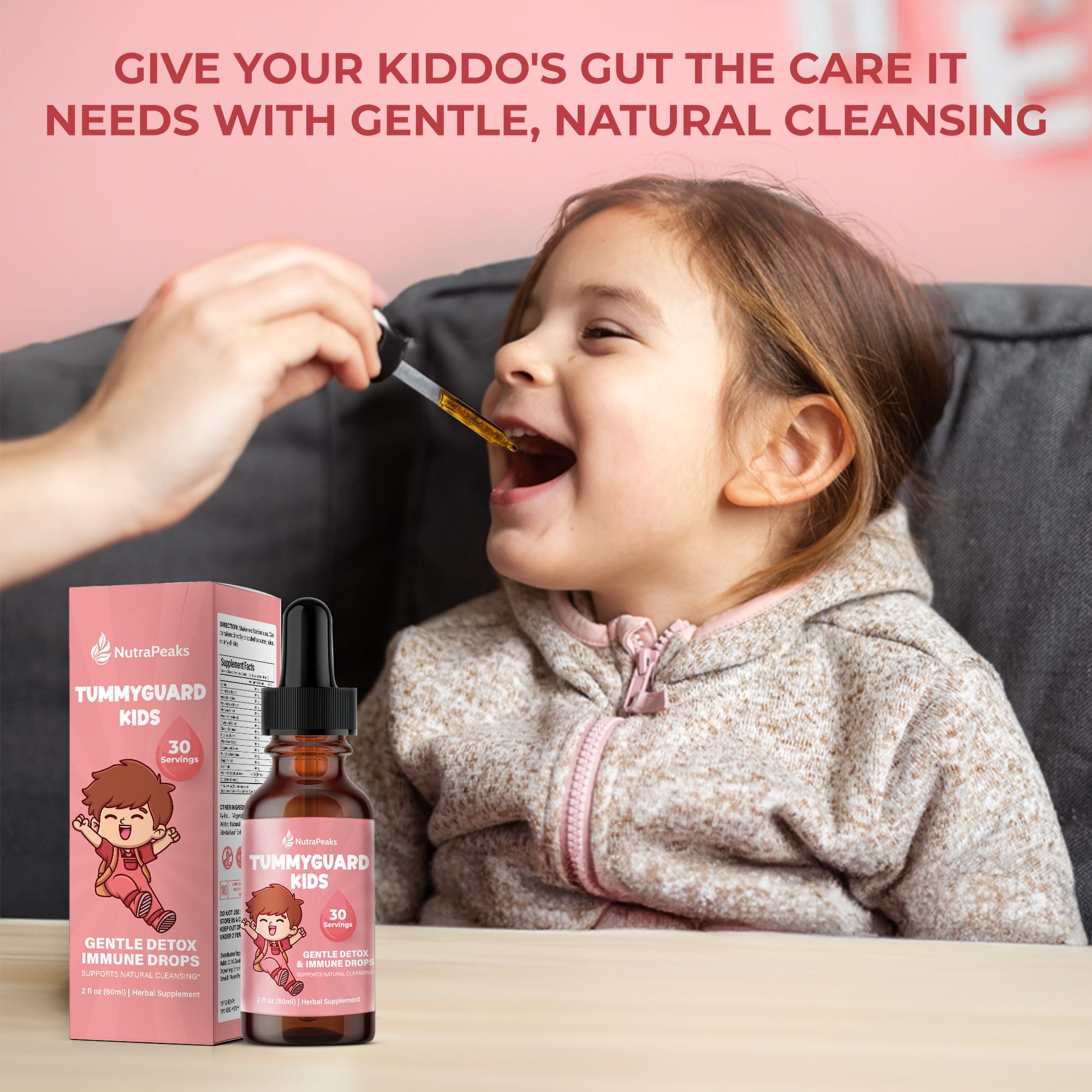 NutraPeaks Kids Liquid Botanical Drops – Natural Blend with Prebiotics, Chamomile, Ginger & Elderberry – Sugar-Free, Alcohol-Free, Non-GMO – 2 fl oz NutraPeaks buy supplements canada