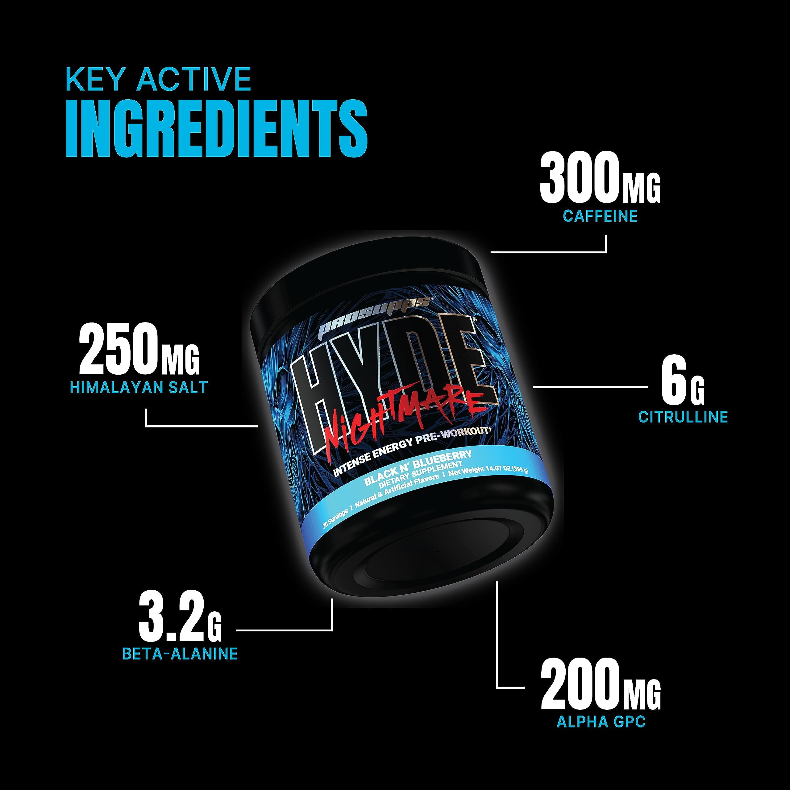 PROSUPPS Hyde Nightmare Pre-Workout Powder Energy Drink - Intense Energy, Mental PROSUPPS buy supplements canada