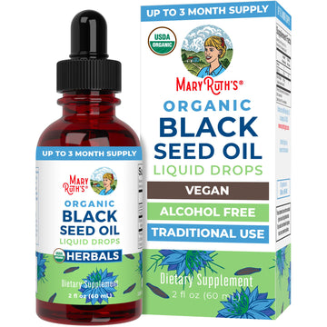 MaryRuth Organics Black Seed Oil Liquid Drops Cold Pressed | 3 Month Supply | USDA Organic Black Cumin Seed Oil | Immune Support | Respiratory Health | Sugar&Gluten Free | Vegan | Non-GMO | 2 Fl Oz MARYRUTH'S buy supplements canada