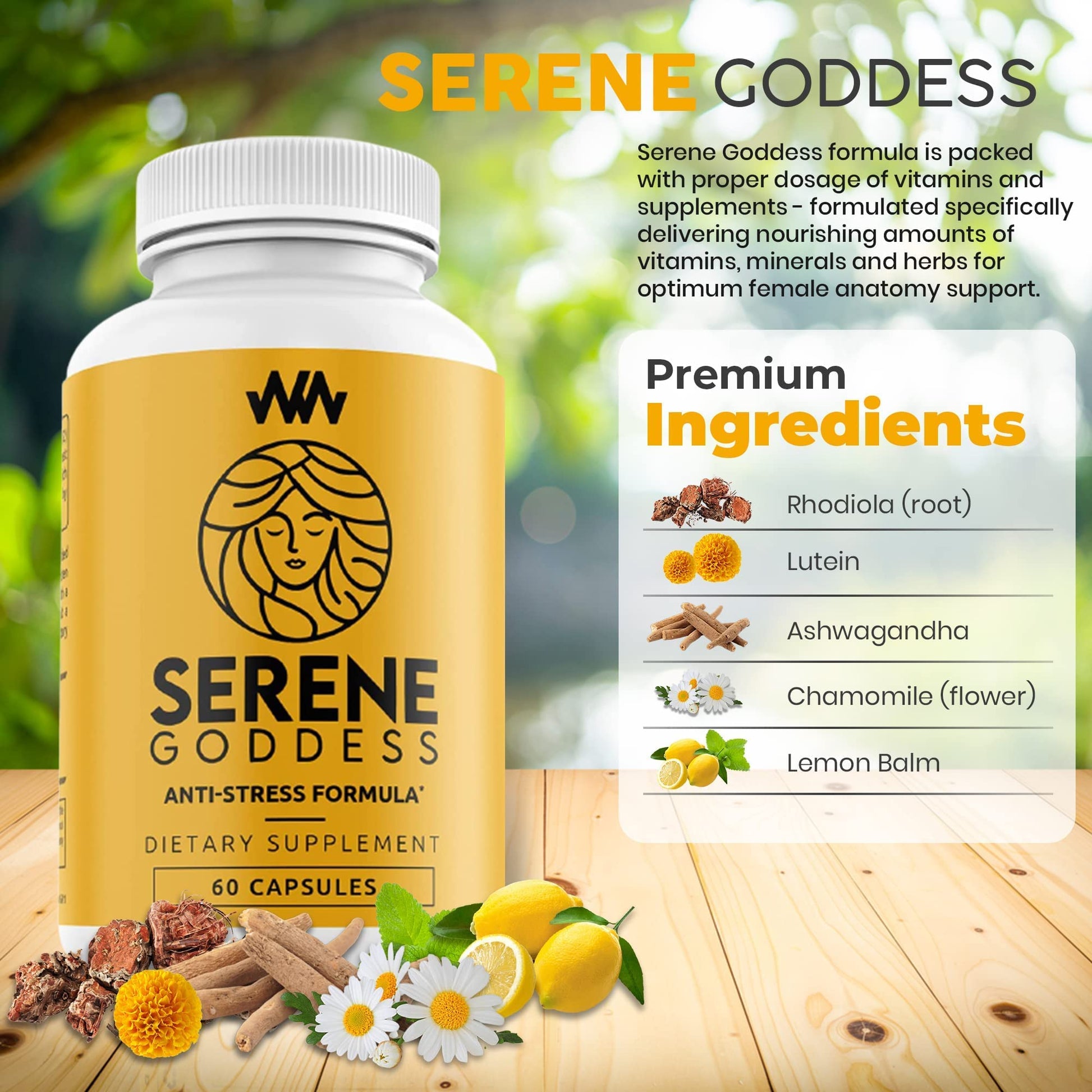 Warped Wellness Womens Supplement That Boosts Mood, Helps Relax The Mind & Body, Relieves Tension & Worries| Magnolia Bark for Female Specific Help| Serene Goddess | Vitamin Helps Boost Mood Warped Wellness buy supplements canada