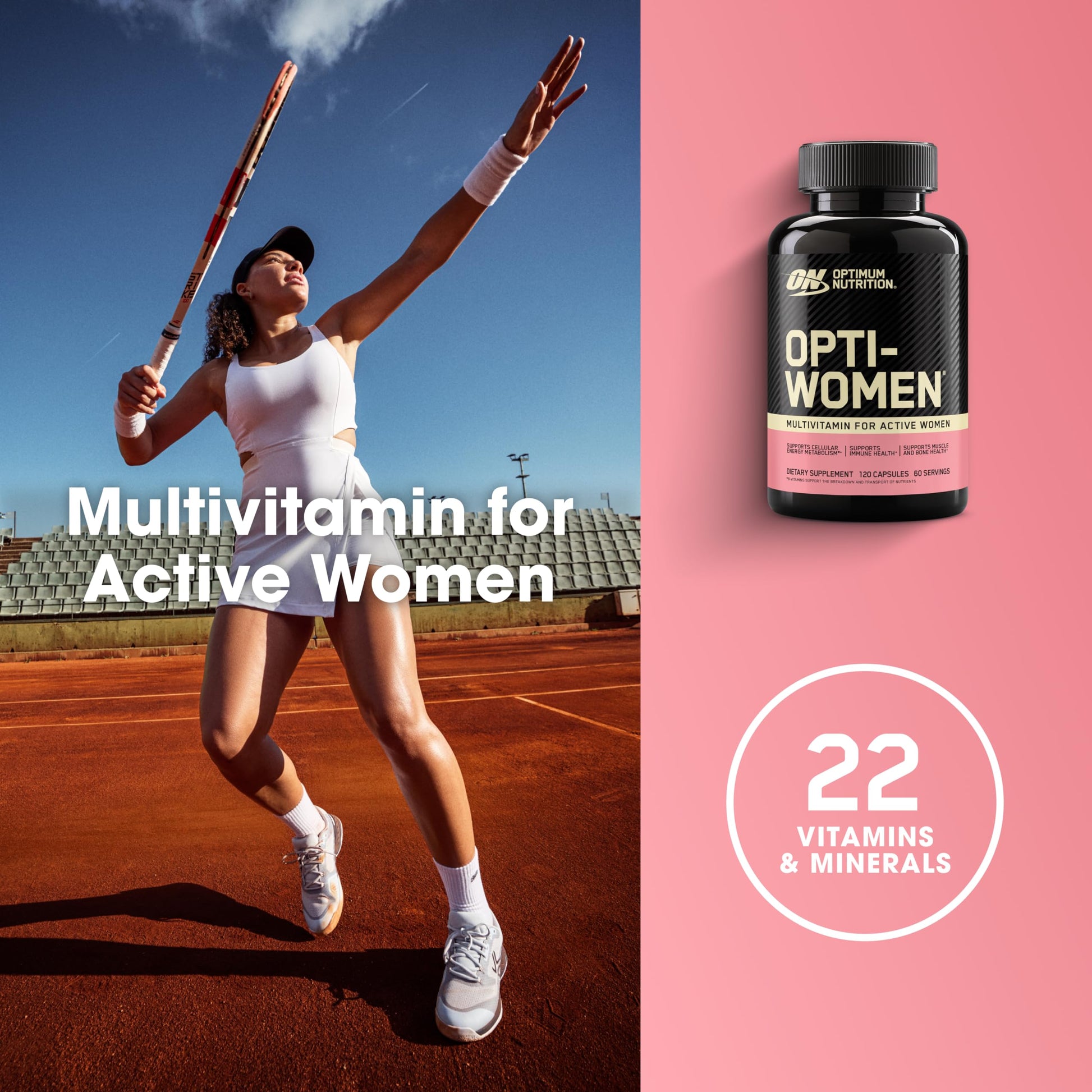 Optimum Nutrition Opti-Women, Vitamin C, Zinc and Vitamin D for Immune Support Womens Daily Multivitamin Supplement with Iron, Capsules, 120 Count Optimum Nutrition buy supplements canada