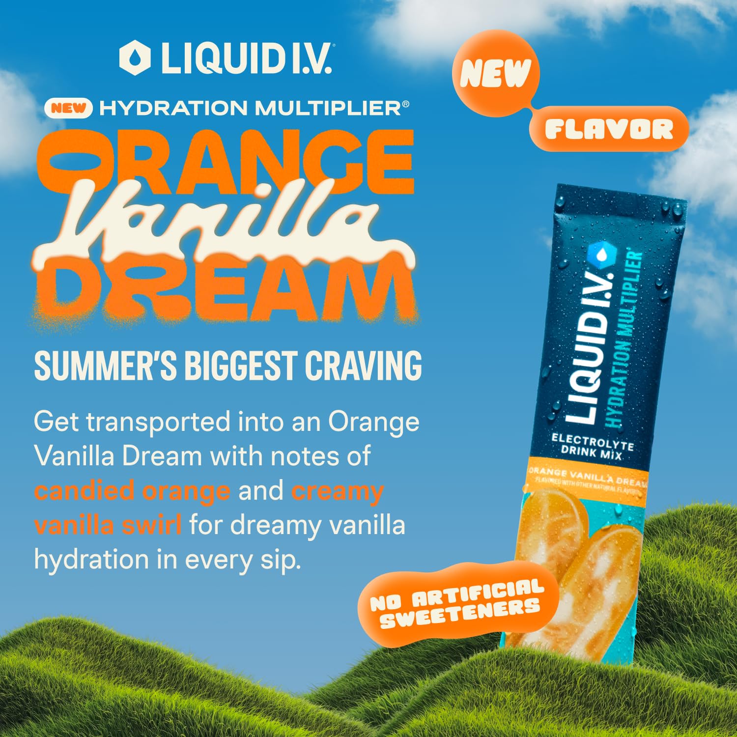 Liquid I.V.® Hydration Multiplier - Orange Vanilla Dream | Electrolyte Powder Drink Mix | 1 Pack (16 Servings) Liquid I.V. buy supplements canada