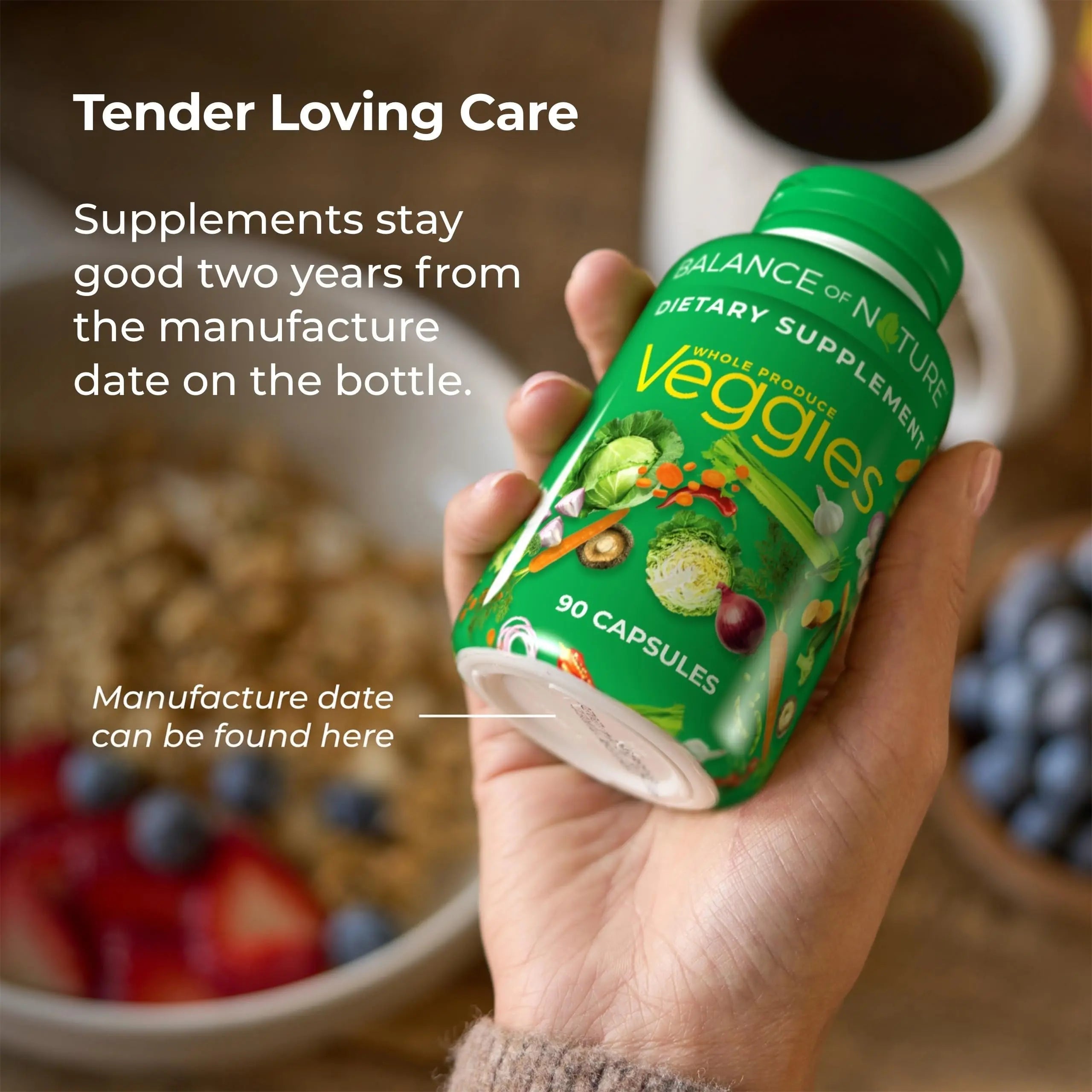 Balance of Nature Fruits & Veggies Supplements - Whole Fruit and Vegetable Ingredients for Women, Men, and Kids - 90 Fruits Capsules, 90 Veggies Capsules - 2 Sets Balance of Nature buy supplements canada
