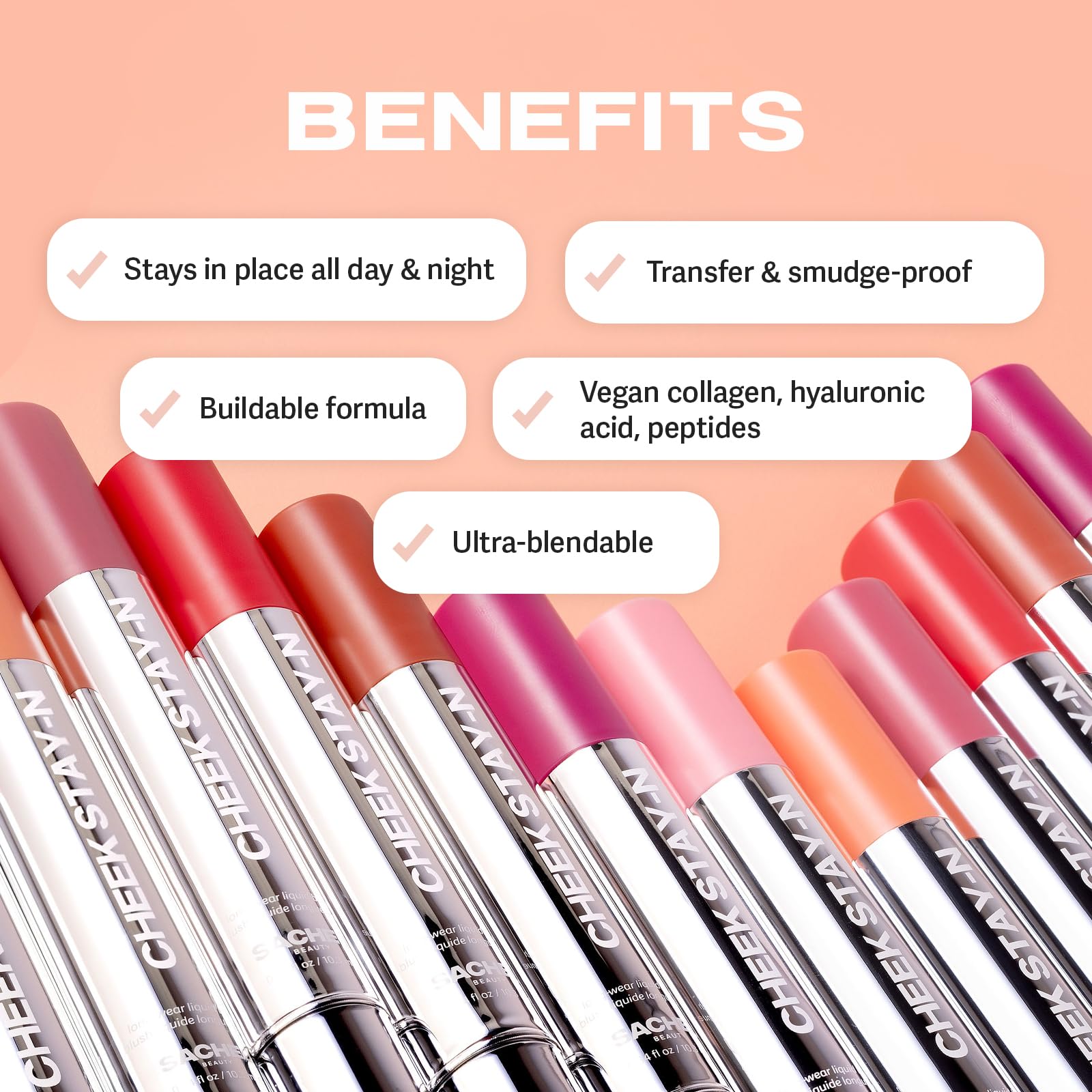 Sacheu Cheek STAY-N Liquid Blush for Cheeks — High Pigment, Buildable, Lightweight Cream Blush for Dewy & Radiant Flushed Cheeks — Long-lasting & Cruelty Free, I'm Playful Sacheu buy supplements canada