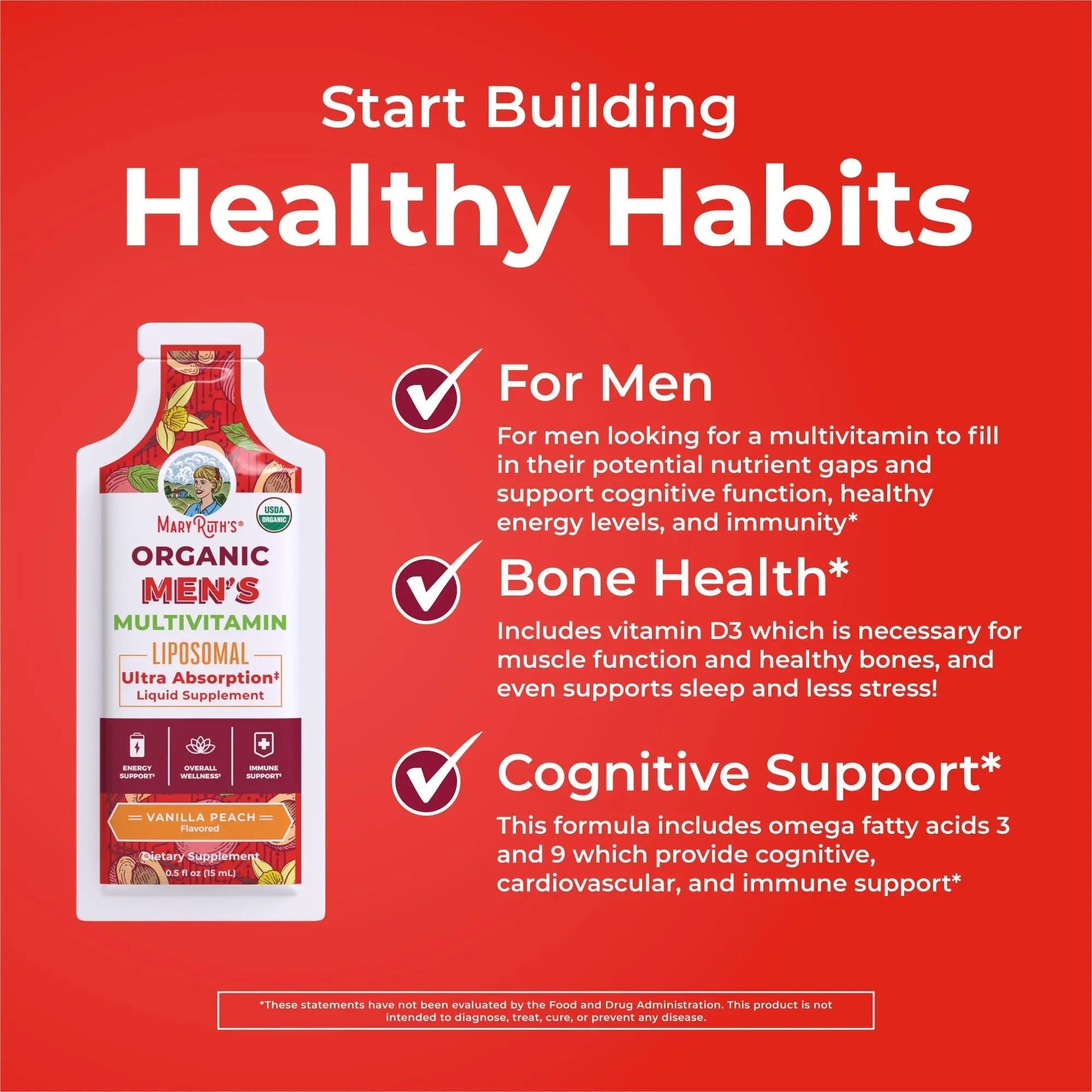 MaryRuth Organics Multivitamin for Men | USDA Organic | Sugar Free Mens Multivitamin Liposomal | Liquid Vitamins for Men | MARYRUTH'S buy supplements canada