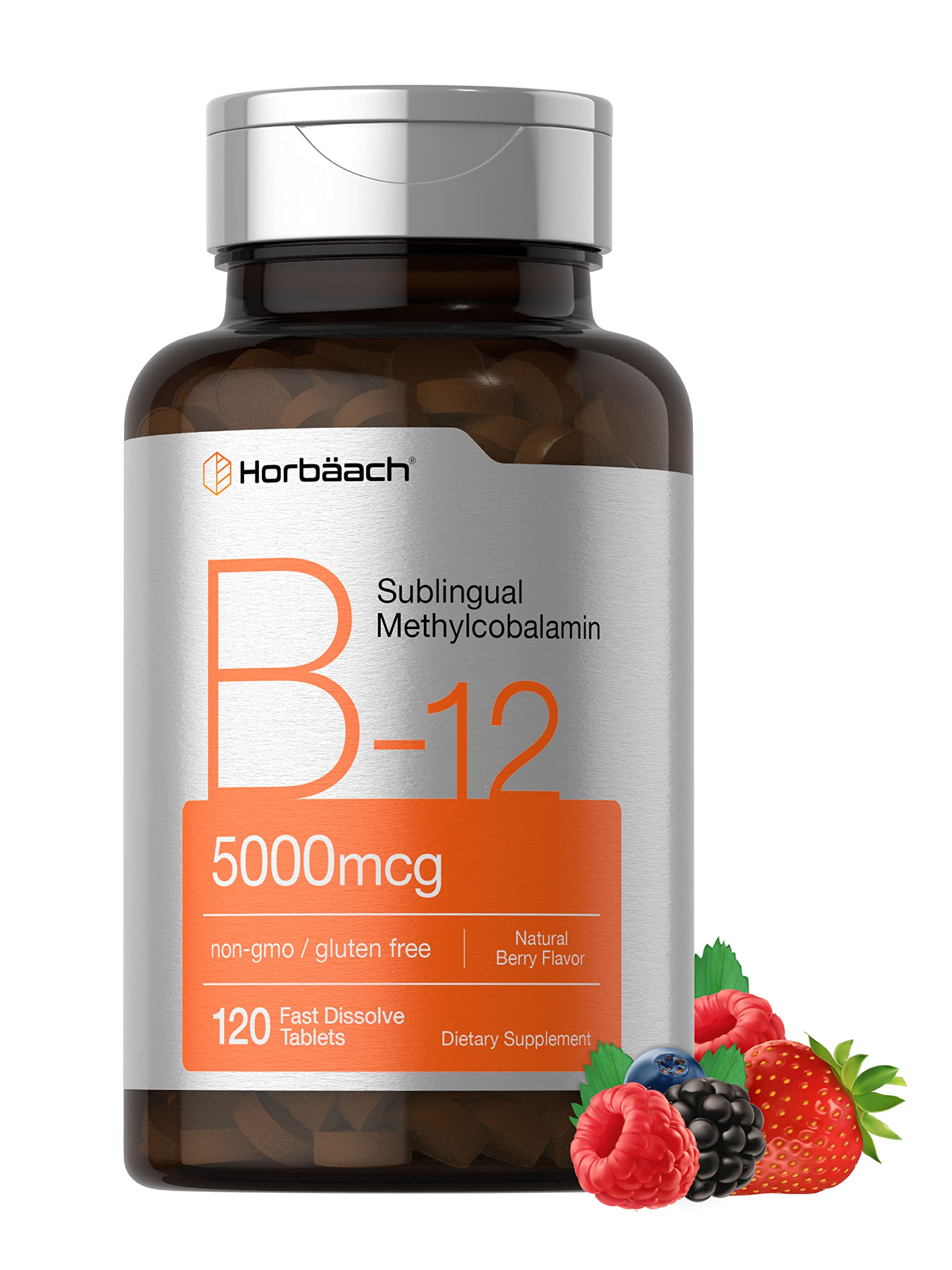 Horbäach B12 Sublingual Methylcobalamin | 5000mcg | 120 Fast Dissolve Tablets Horbäach buy supplements canada