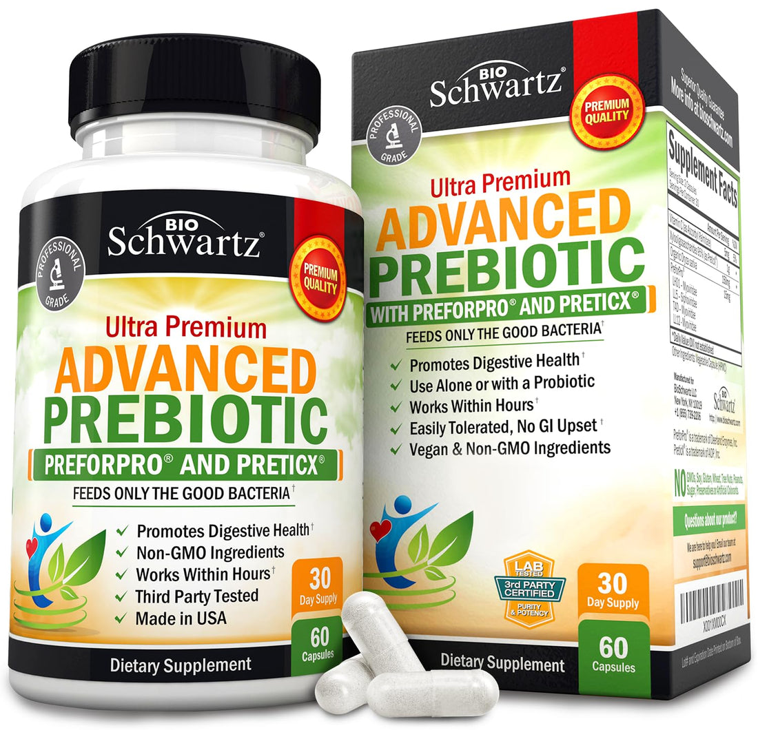 Prebiotics for Advanced Gut Health - Immune System Support & Dietary Fiber BioSchwartz buy supplements canada