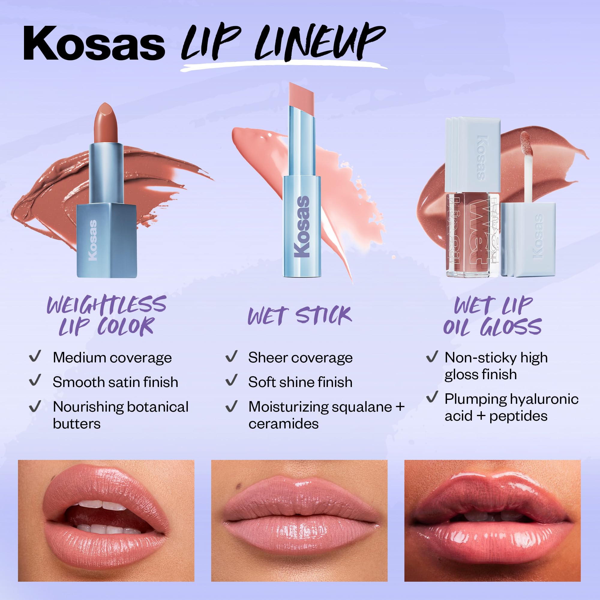 Kosas Wet Stick Moisturizing Shiny Sheer Lipstick with Ceramides, Hyaluronic acid, Peptides and Mango Butter - Soothes, Softens, and Moisturizes Lips – Malibu Kosas buy supplements canada
