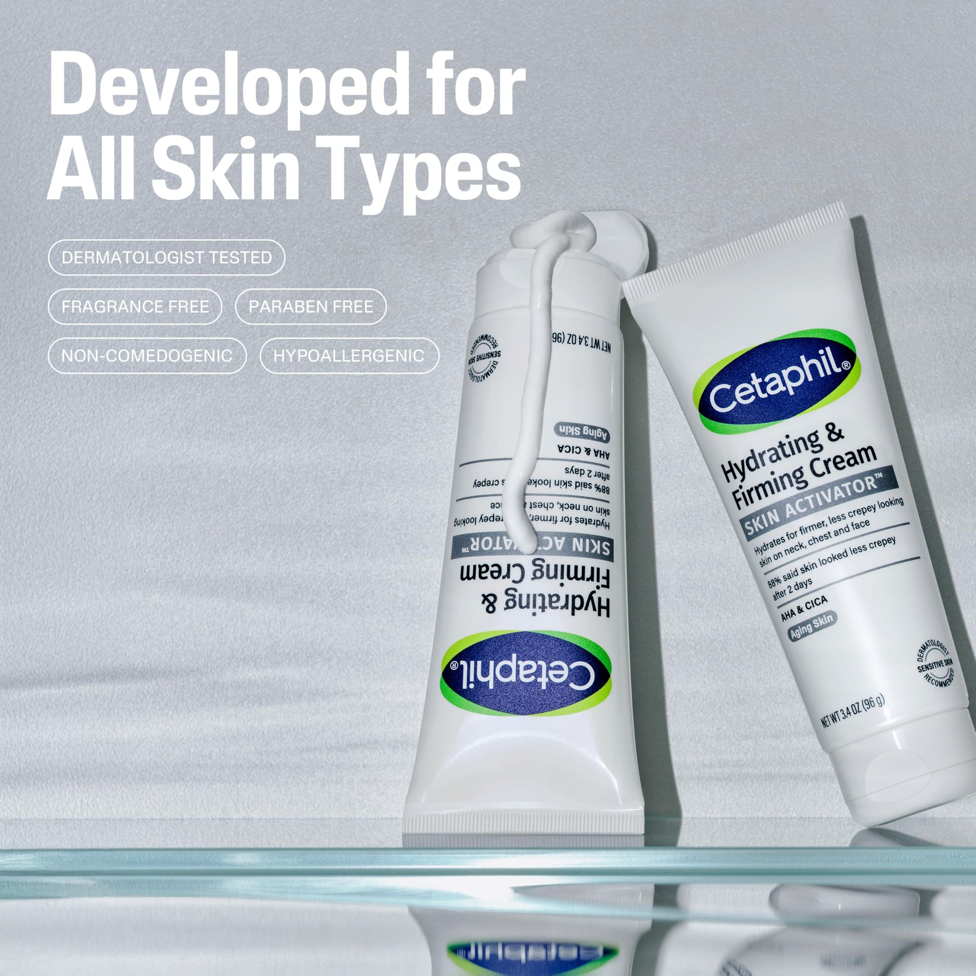 Cetaphil Skin Activator Hydrating & Firming Cream For Face, Neck & Chest 3.4 oz, Mandelic Acid (AHA) and Centella Asiatica (CICA) Cream Cetaphil buy supplements canada