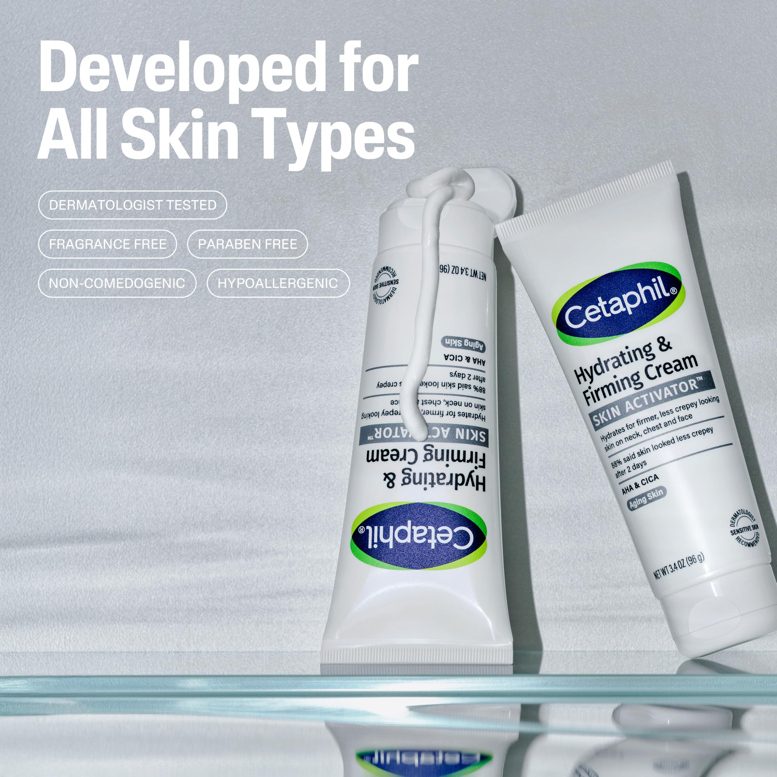 Cetaphil Skin Activator Hydrating & Firming Cream For Face, Neck & Chest 3.4 oz, Mandelic Acid (AHA) and Centella Asiatica (CICA) Cream Cetaphil buy supplements canada