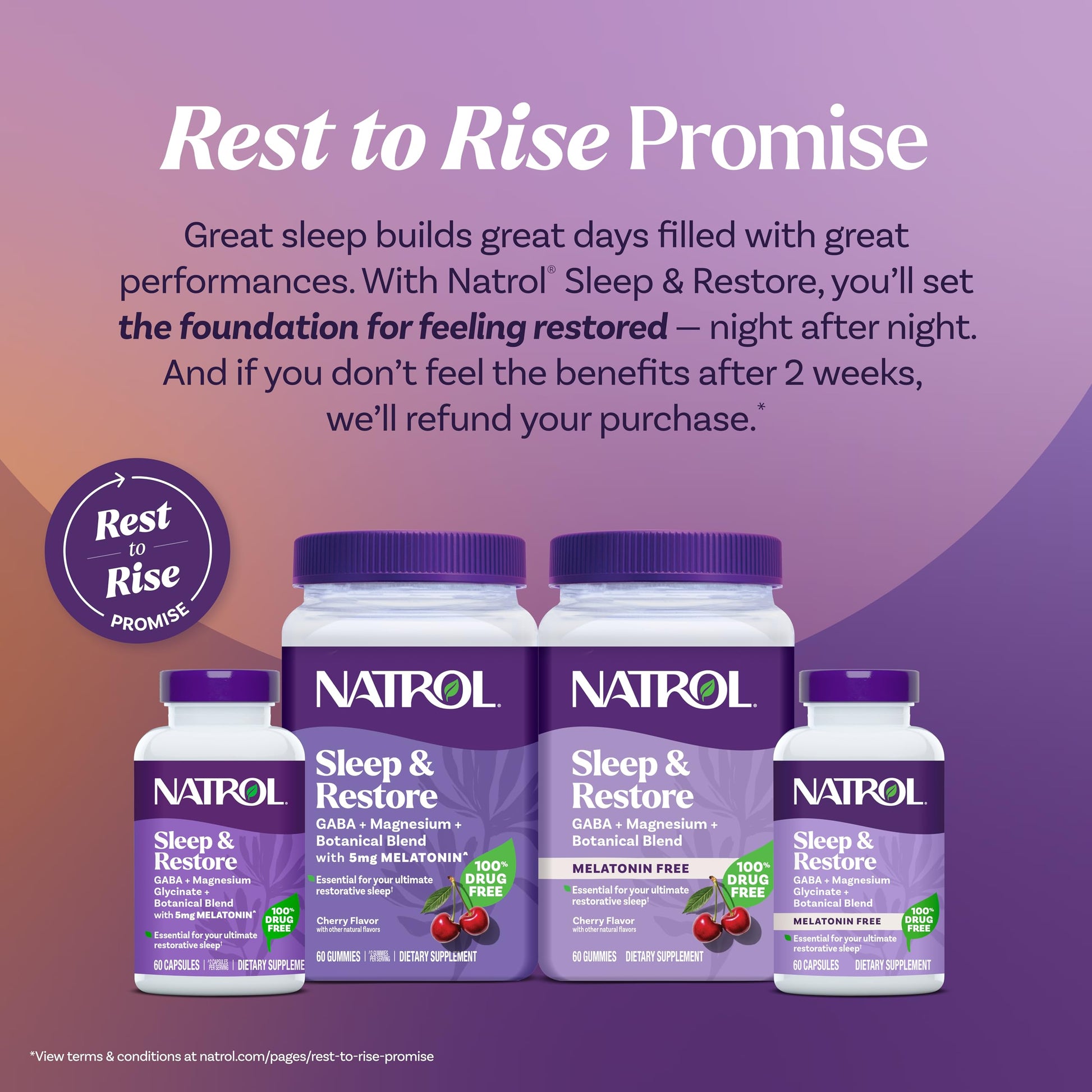 Natrol Sleep & Restore Magnesium Glycinate Blend Gummies, Magnesium for Sleep Aids for Adults, Melatonin-Free, Cherry Flavored, 30 Day Supply Natrol buy supplements canada