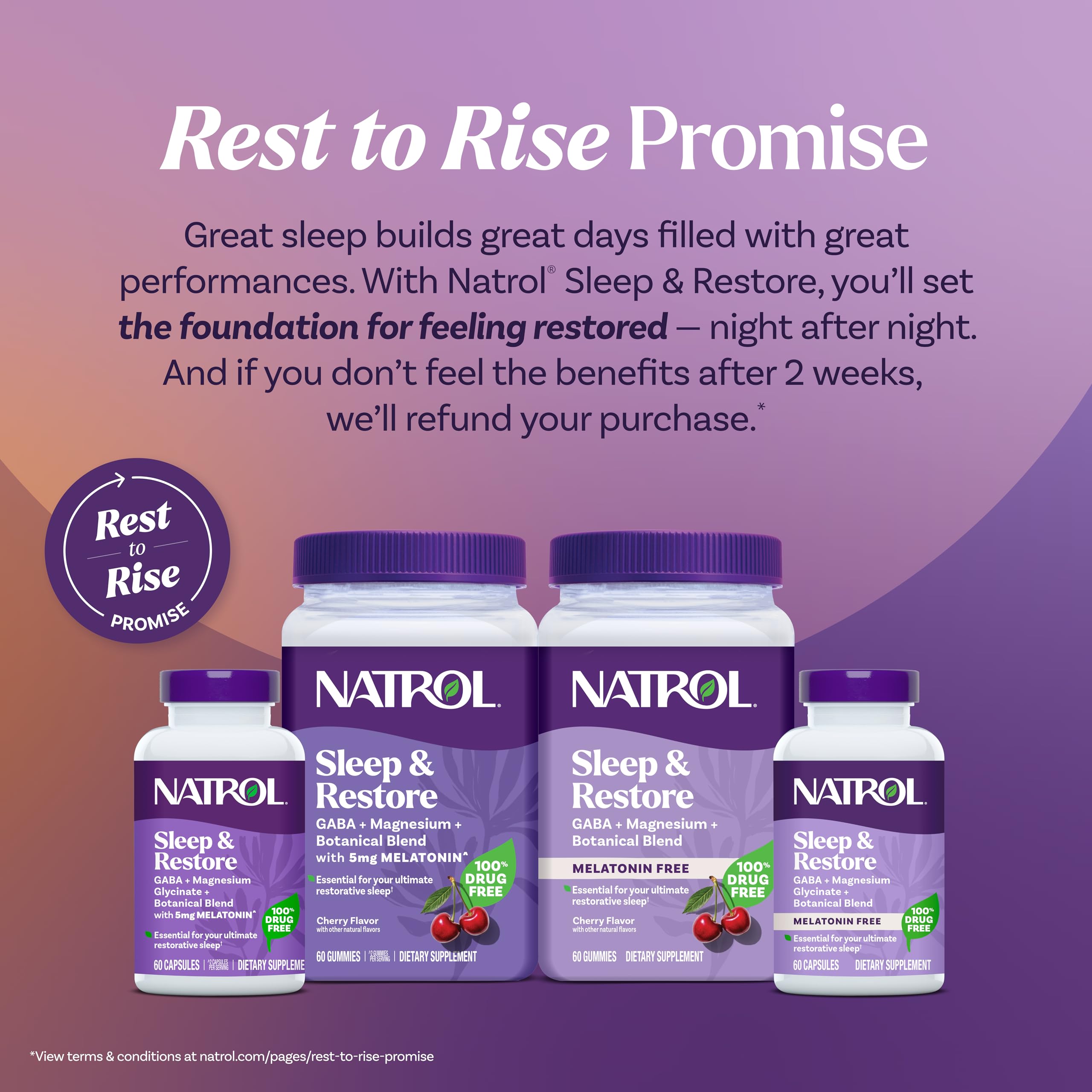 Natrol Sleep & Restore Magnesium Glycinate Blend Gummies, Magnesium for Sleep Aids for Adults, Melatonin-Free, Cherry Flavored, 30 Day Supply Natrol buy supplements canada