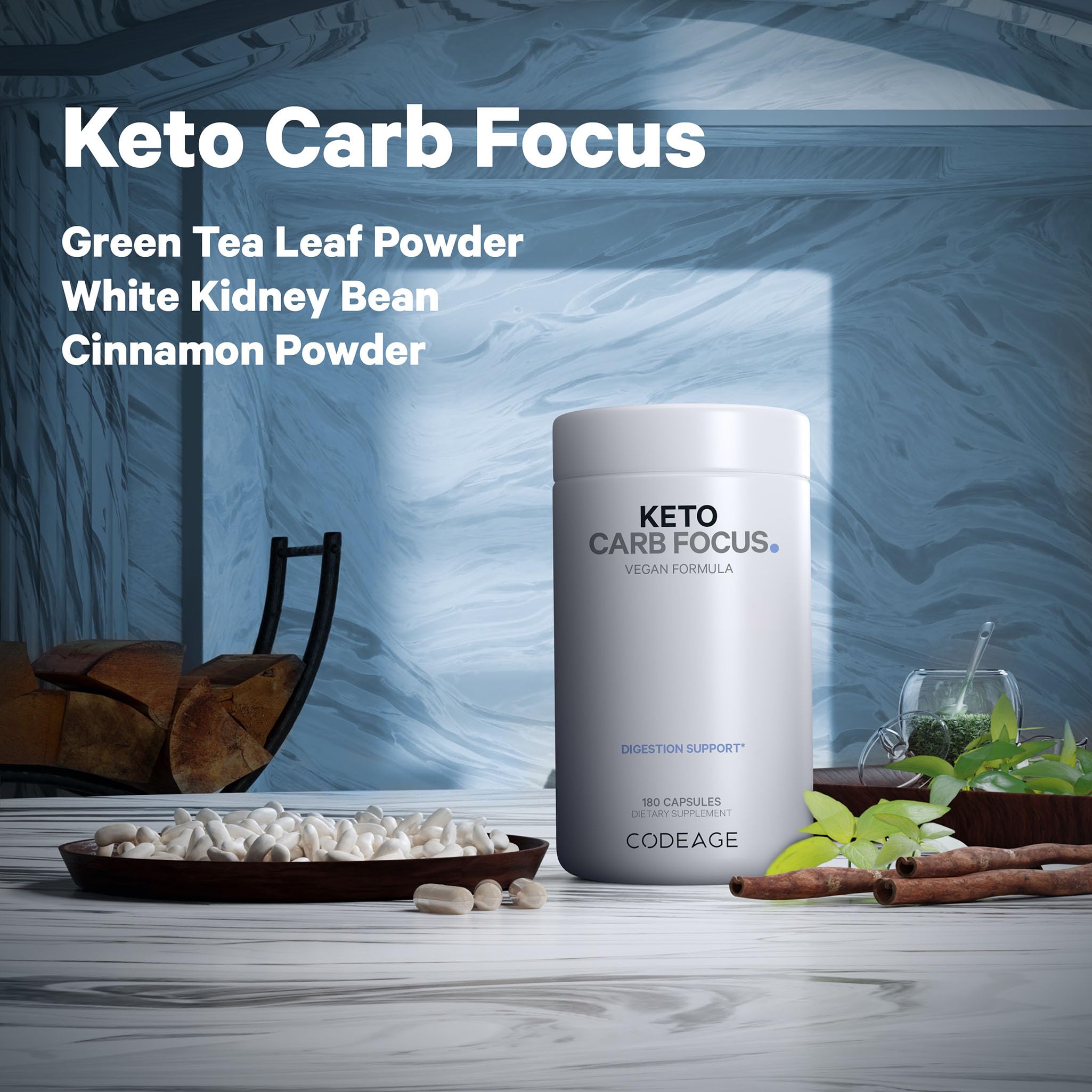 Codeage Keto Carb, White Kidney Bean, Green Tea & Cinnamon Bark Supplement, Triple Action Keto Cheat Vegan Pills, Ketogenic, Low Carb Diet Sugar, 3 Months Supply, Non-GMO, Gluten-Free, 180 Capsules Codeage buy supplements canada