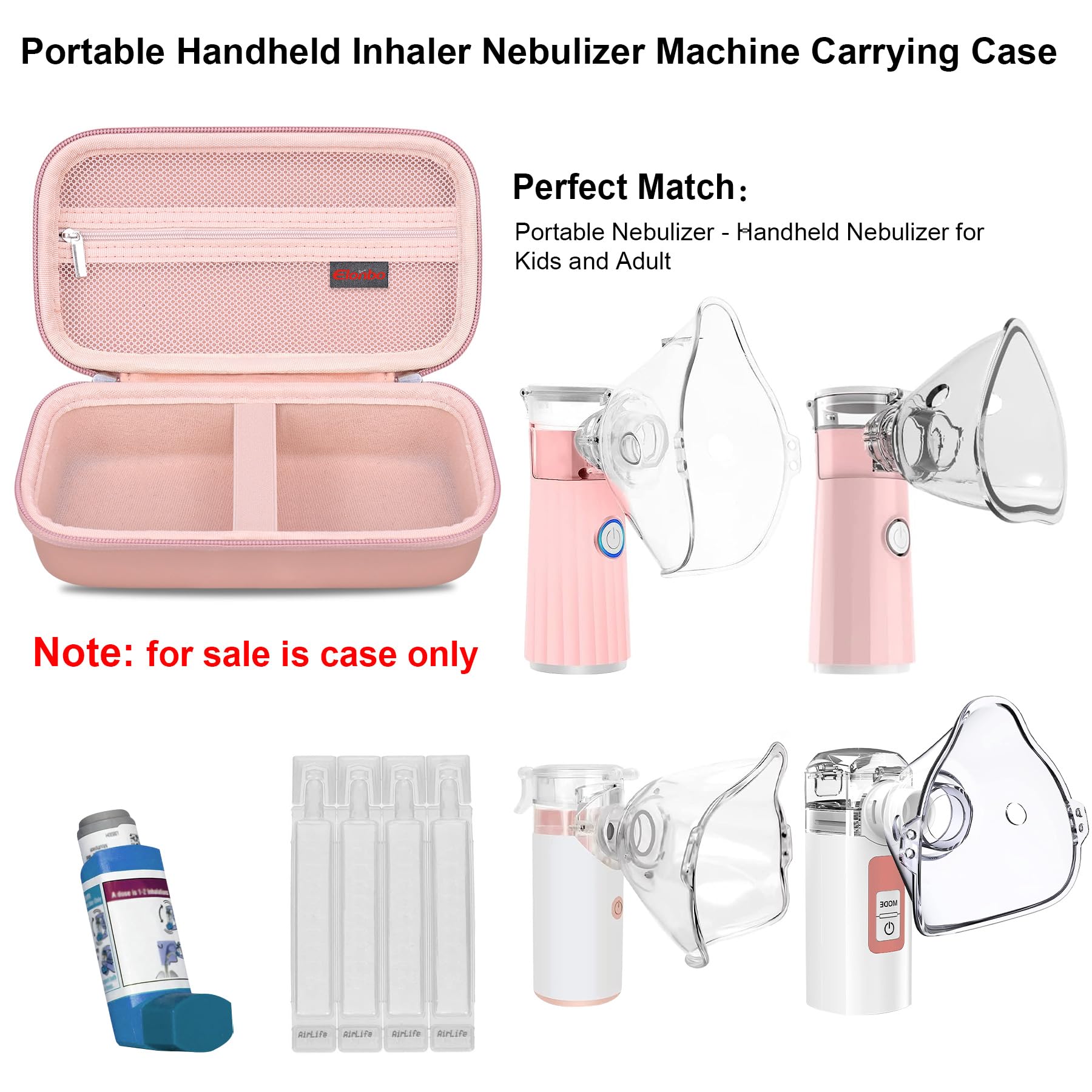 Elonbo Carrying Case Compatible with Portable Handheld Inhaler Nebulizer Machine Elonbo buy supplements canada
