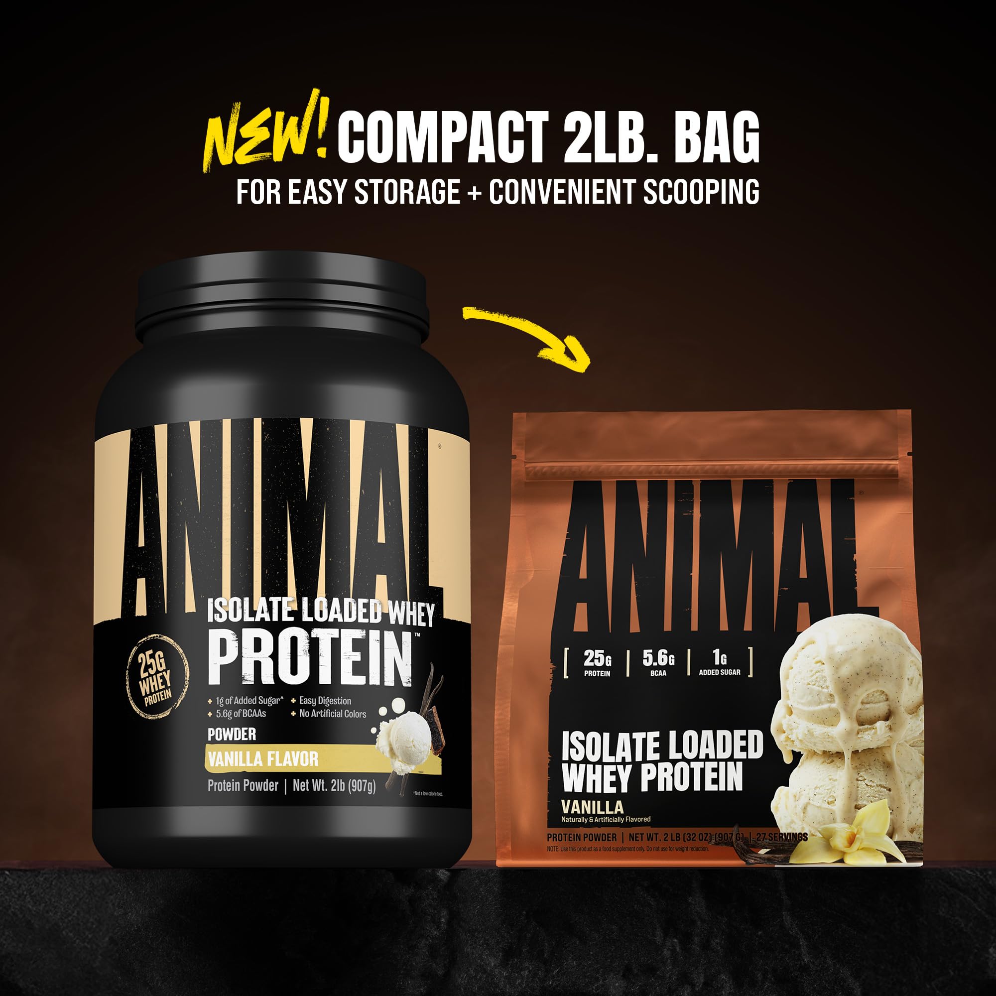 Animal Whey Isolate Protein Powder - Loaded for Pre & Post Workout Muscle Builder and Recovery with Digestive Enzymes for Men & Women - 25g Protein, Great Taste, Low Sugar - Vanilla 2 lbs Animal buy supplements canada