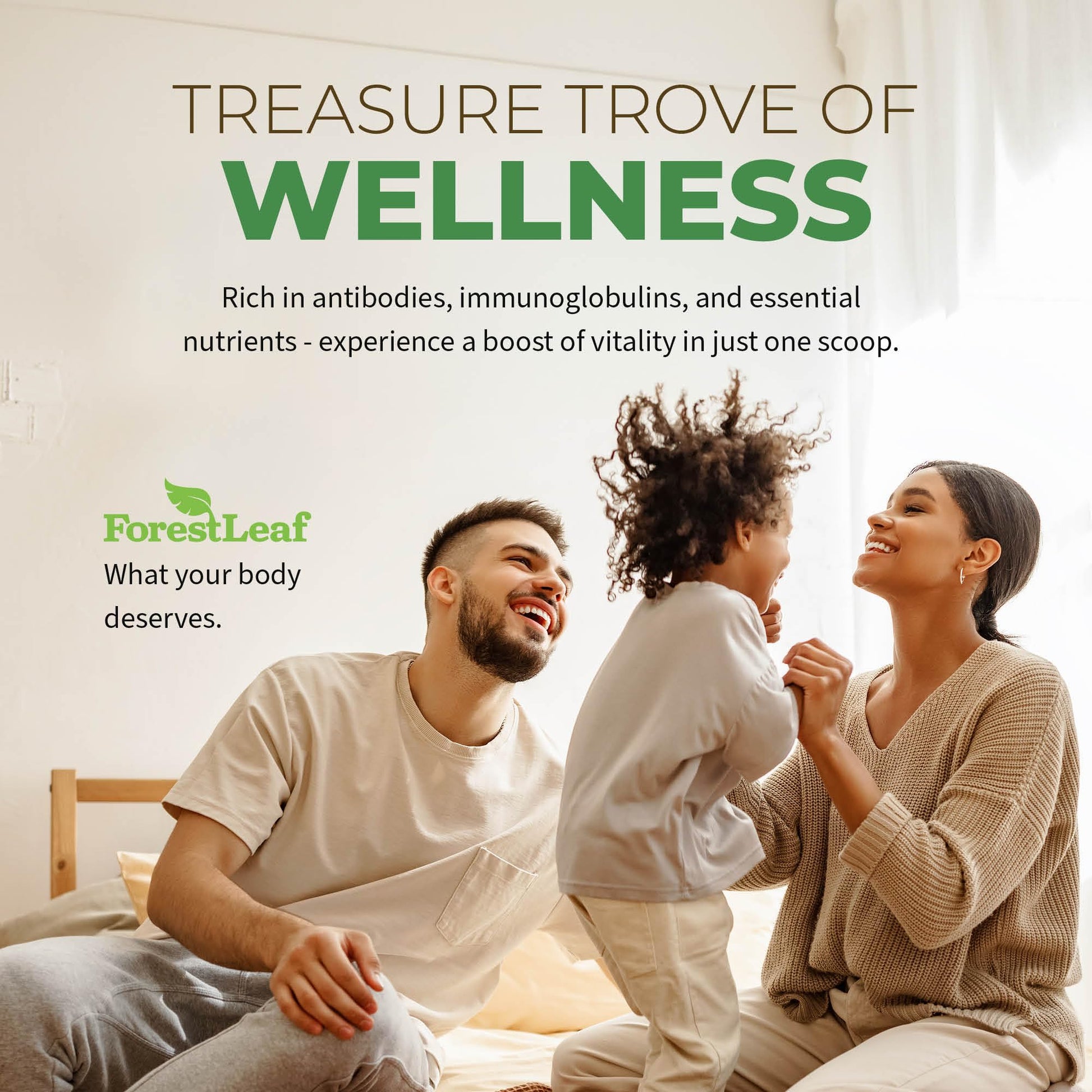 ForestLeaf Colostrum Powder 50% IgG Highest Concentration - Grass Fed Bovine ForestLeaf buy supplements canada