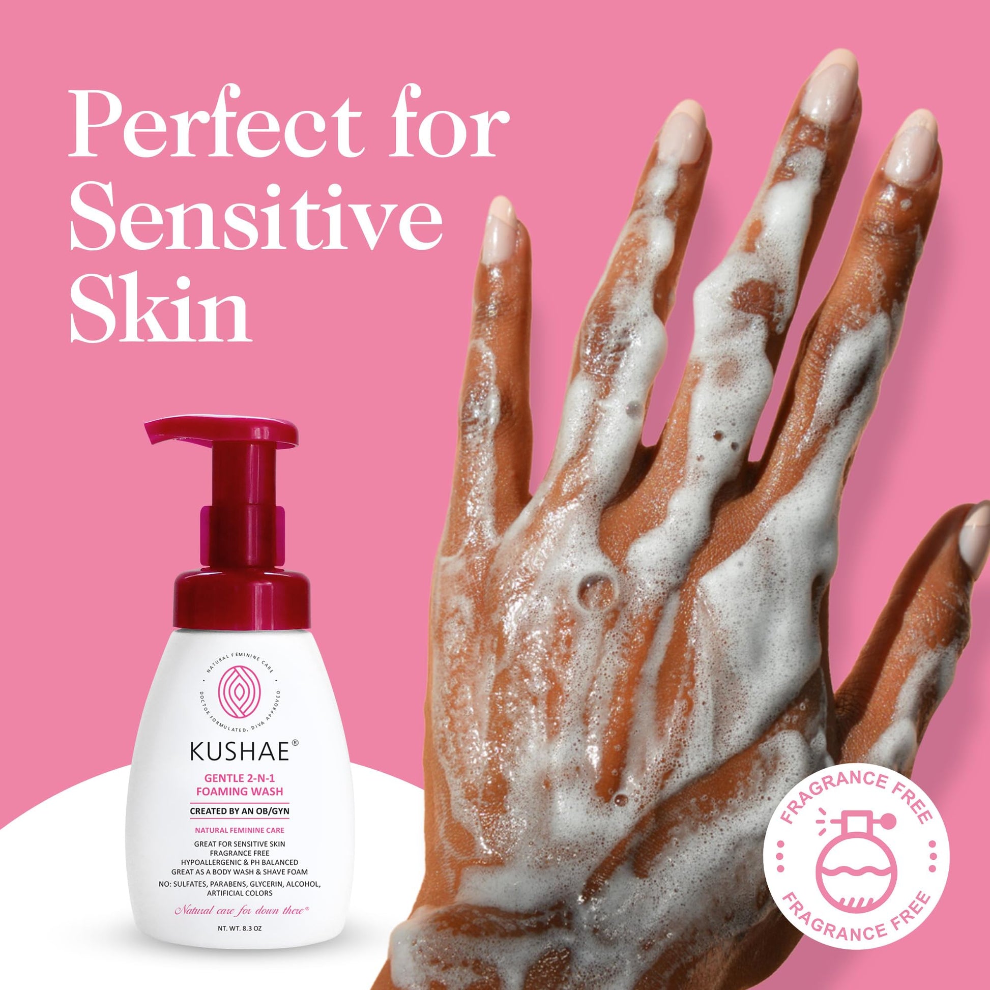 Kushae Gentle 2-in-1 Foaming Wash, pH Balance Feminine Wash for Optimal Hygiene Kushae buy supplements canada