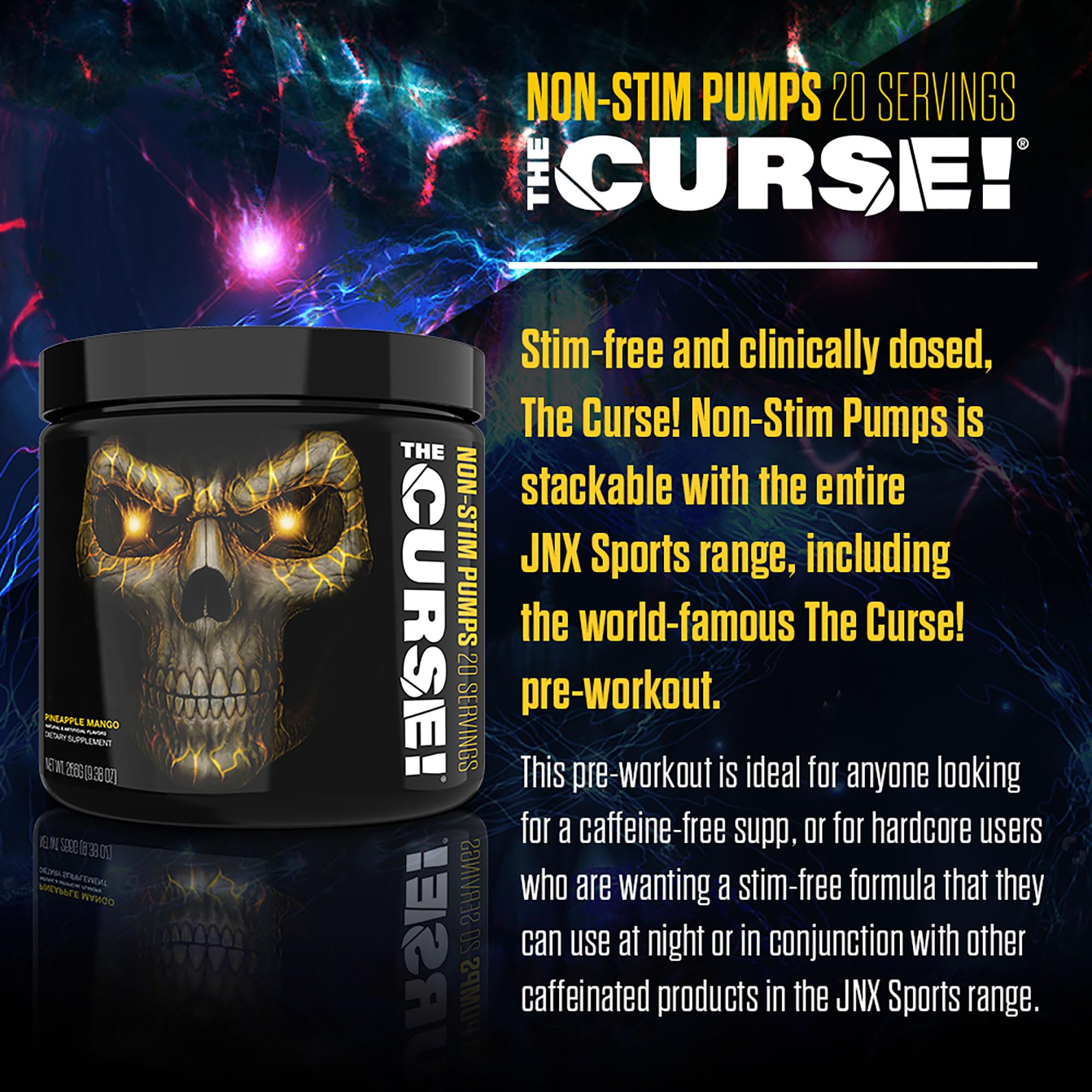 THE CURSE! JNX Sports Non-Stim Pumps Pre-Workout Supplement - Maximum Power THE CURSE! buy supplements canada