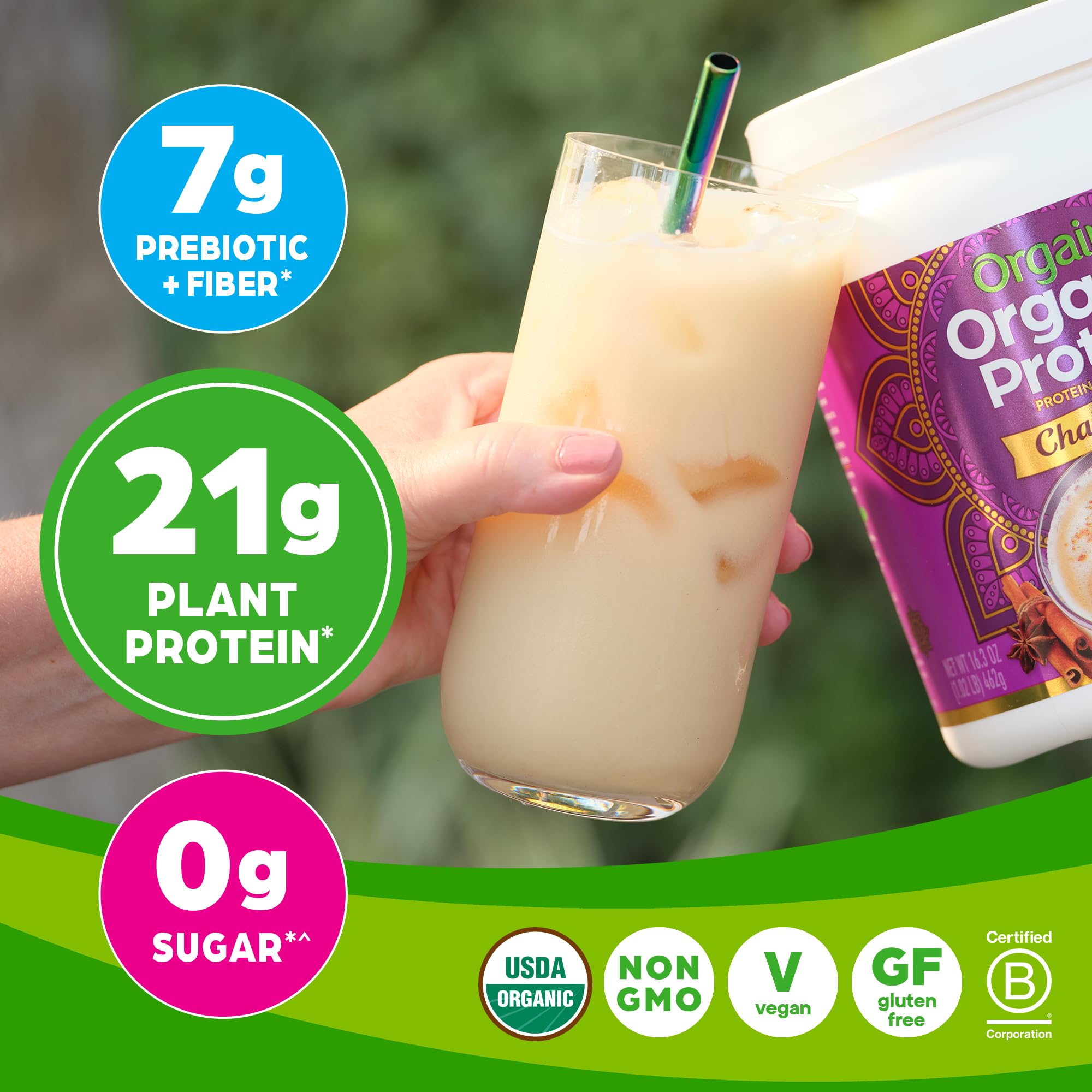 Orgain Organic Vegan Protein Powder, Chai Latte - 21g Plant Based Protein, Gluten Free Orgain buy supplements canada