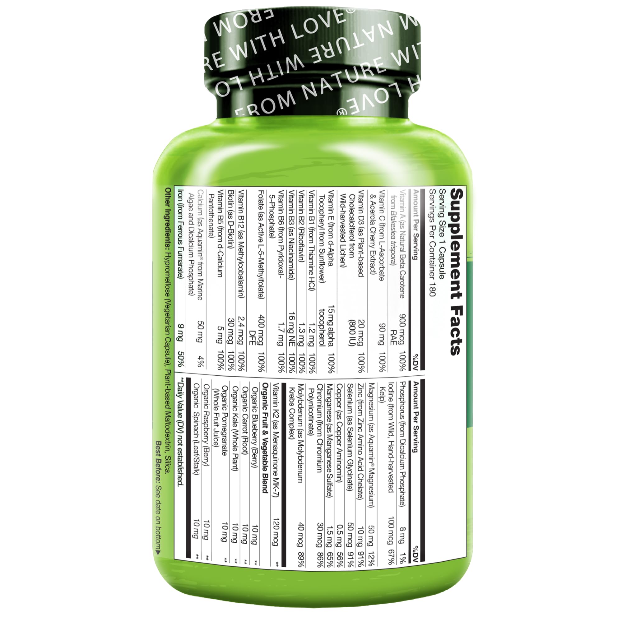 NATURELO One Daily Multivitamin for Women - Energy Support - Whole Food Supplement NATURELO buy supplements canada