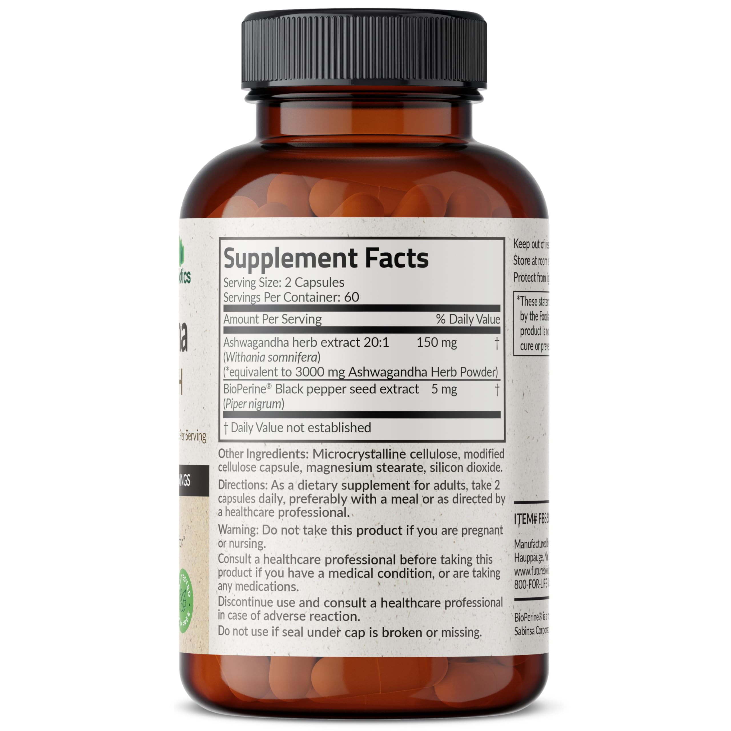 Futurebiotics Ashwagandha Extra Strength Stress & Mood Support with BioPerine Futurebiotics buy supplements canada