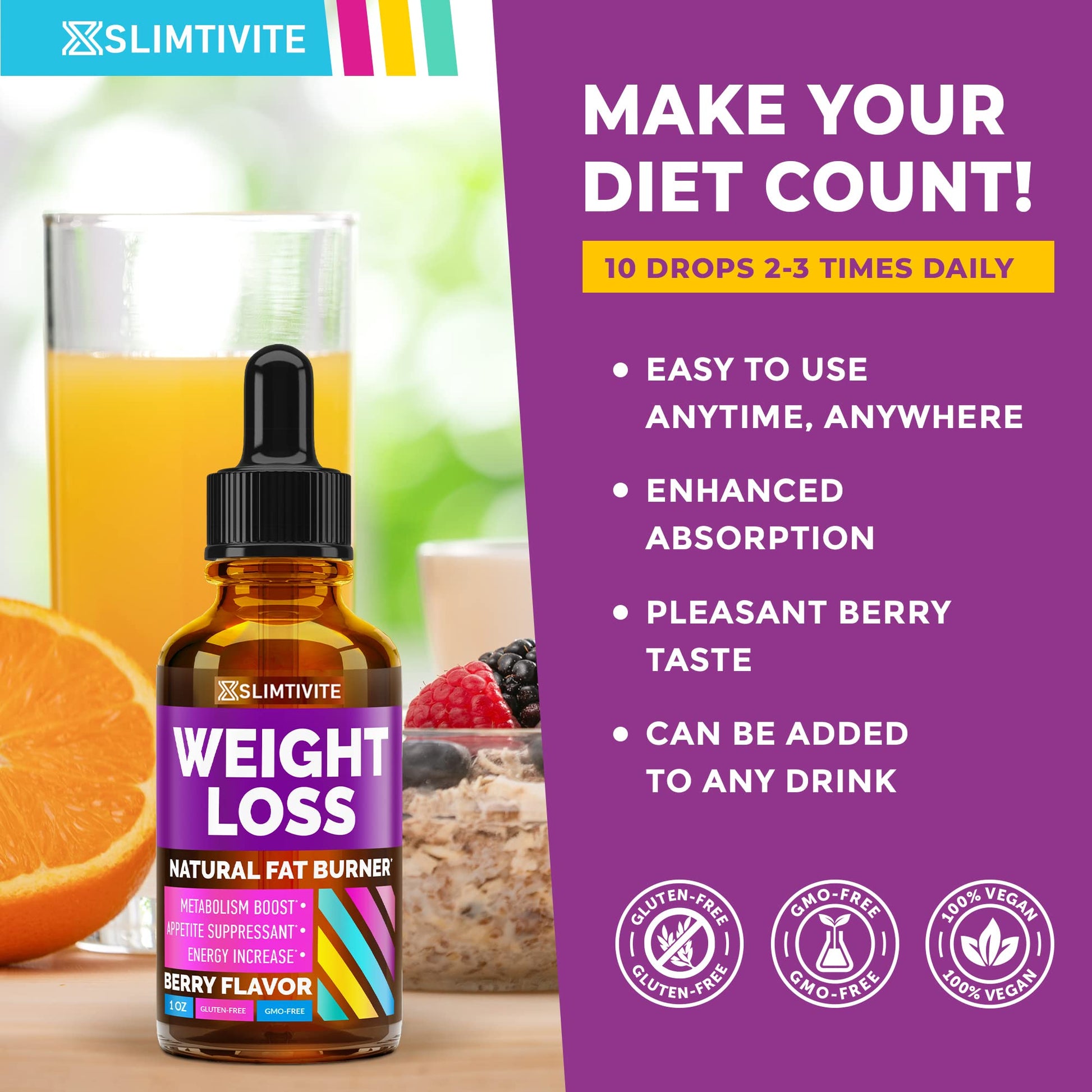 Slimtivite Weight Loss Drops - Diet Fat Effective Appetite Suppressant & Metabolism A.Vogel buy supplements canada