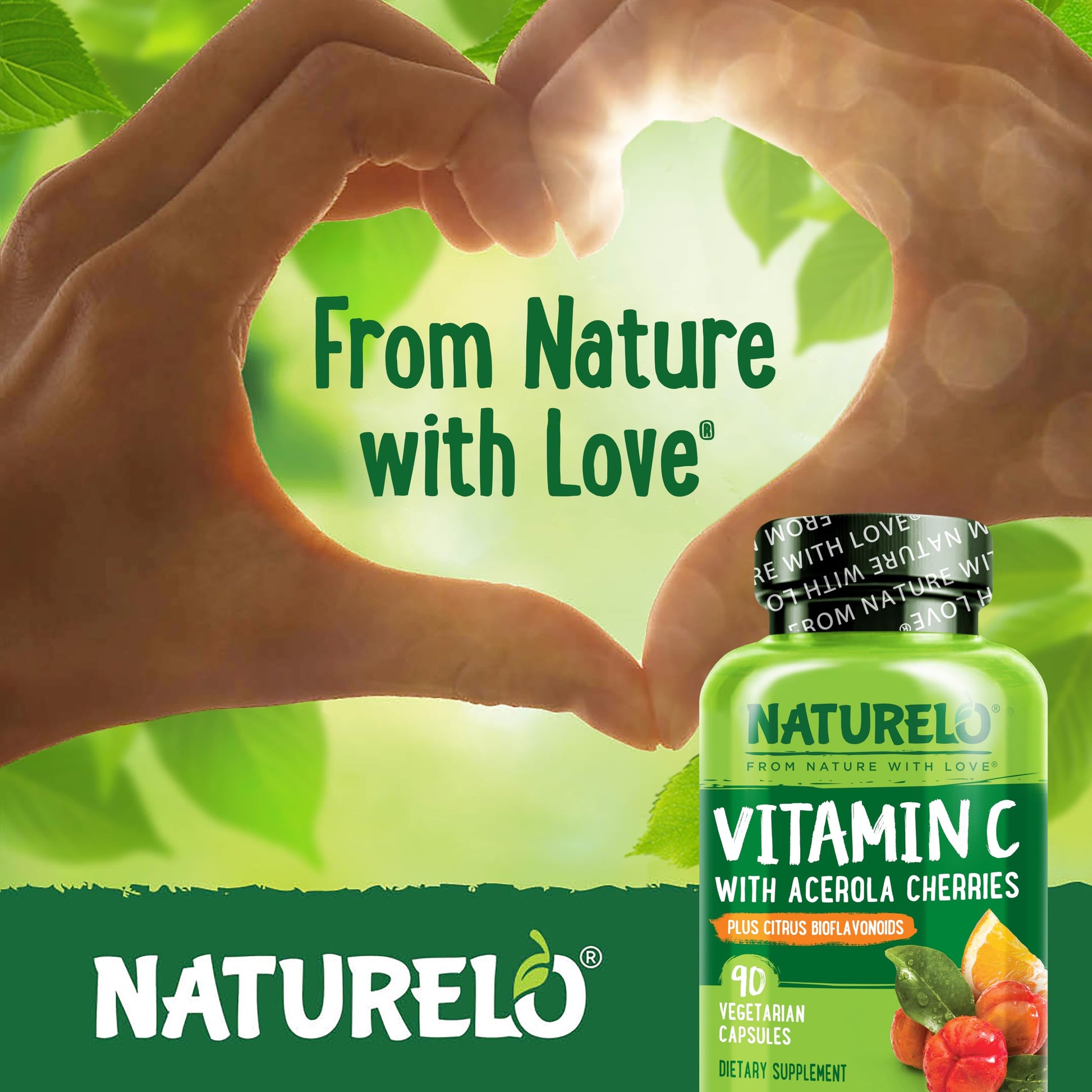 NATURELO Vitamin C with Organic Acerola Cherry Extract and Citrus Bioflavonoids - Vegan Supplement - Immune Support - 500 mg VIT C per Cap NATURELO buy supplements canada