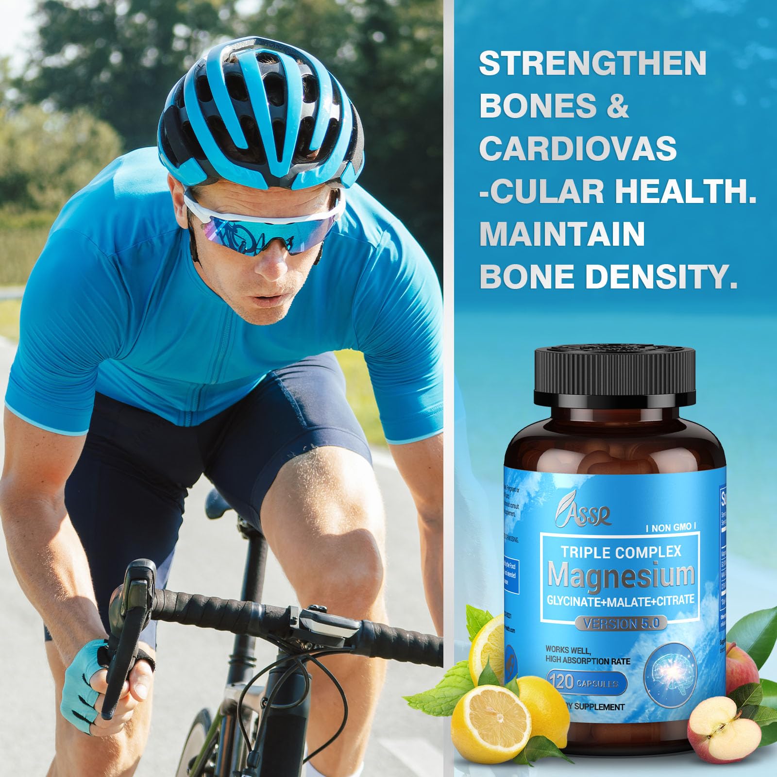 ASSR Triple Magnesium Complex – 300mg Magnesium Supplement with Glycinate, Malate & Citrate – Supports Relaxation, Muscle & Nerve Function ASSR buy supplements canada