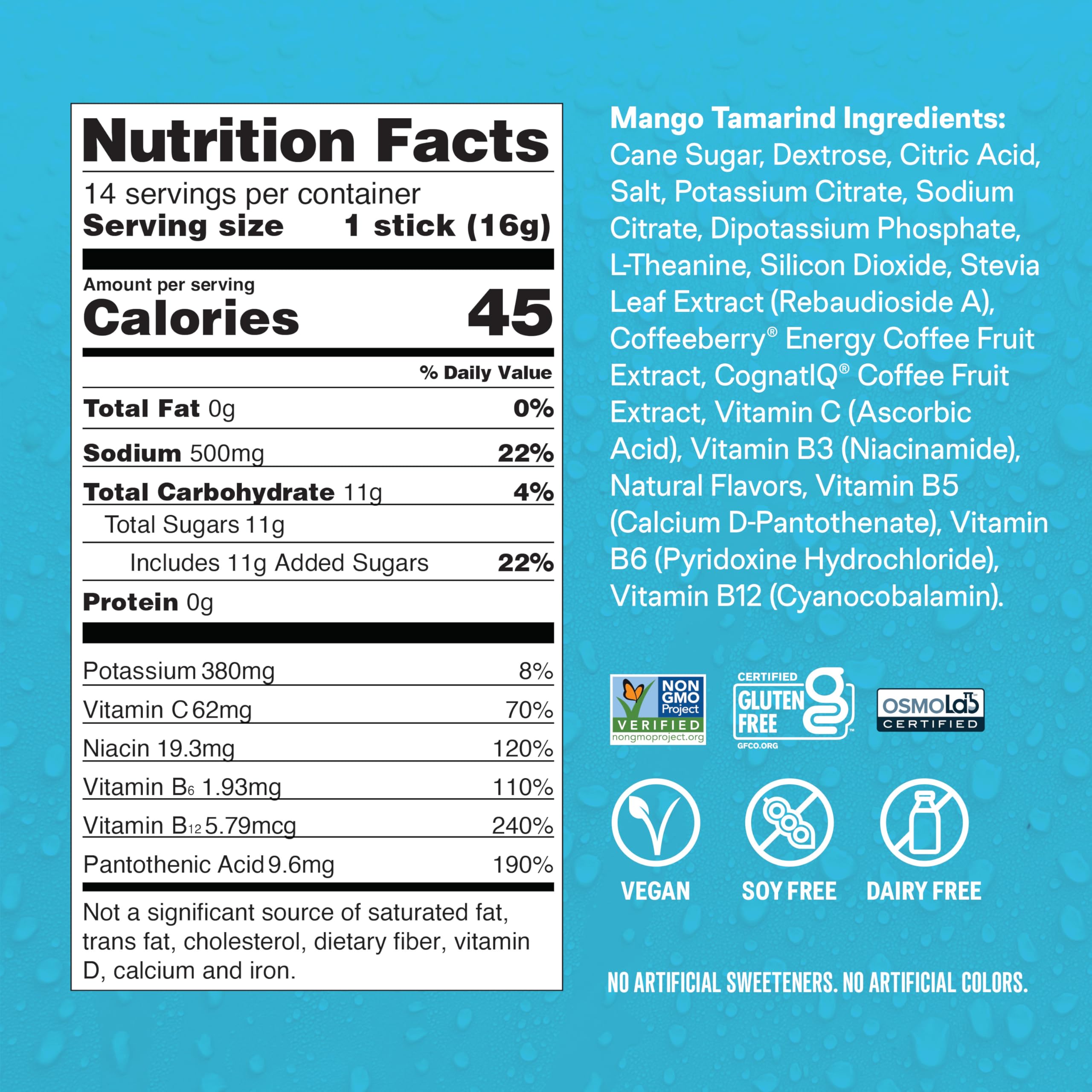 Liquid I.V.® Hydration Multiplier +Energy - Mango Tamarind | Electrolyte Powder Drink Mix | 1 Pack (14 Servings) Liquid I.V. buy supplements canada
