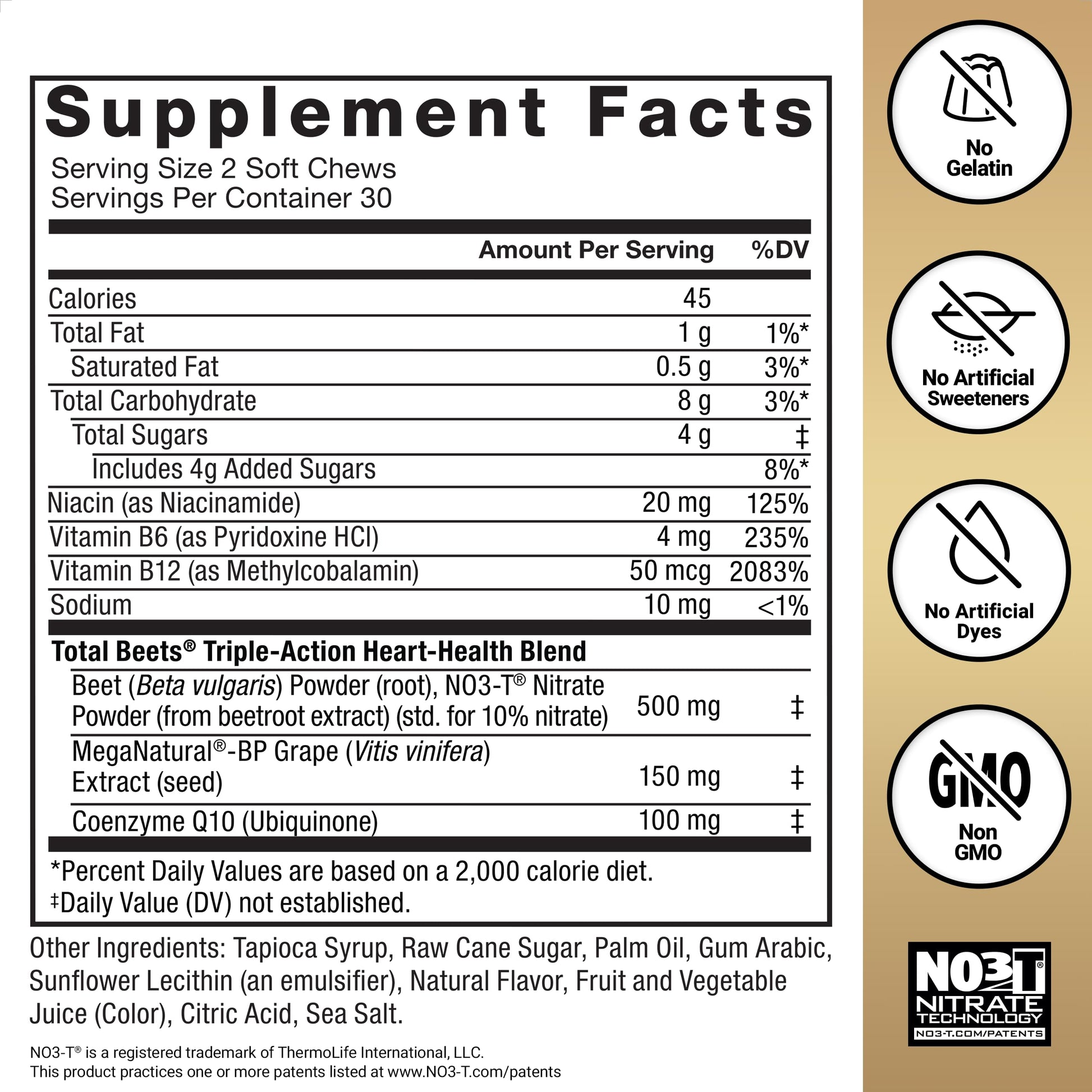 Force Factor Total Beets Ultimate Heart Health Chews for Blood Pressure Support, with Beetroot Powder, CoQ10, B Vitamins & Grapeseed Extract for Blood Flow & Energy Force Factor buy supplements canada