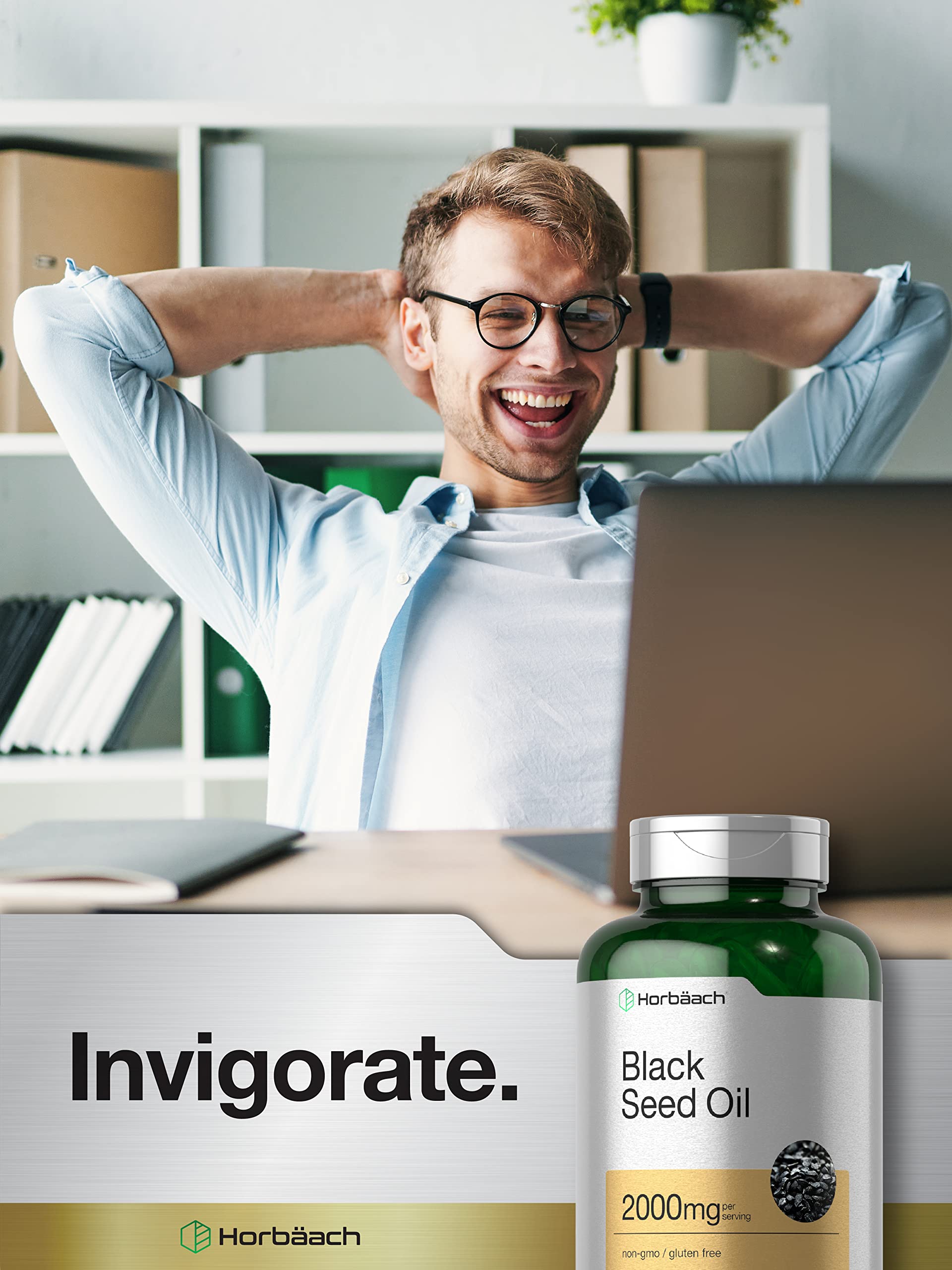 Black Seed Oil 2000mg | 120 Softgel Capsules | Cold Pressed Nigella Sativa Pills Horbäach buy supplements canada