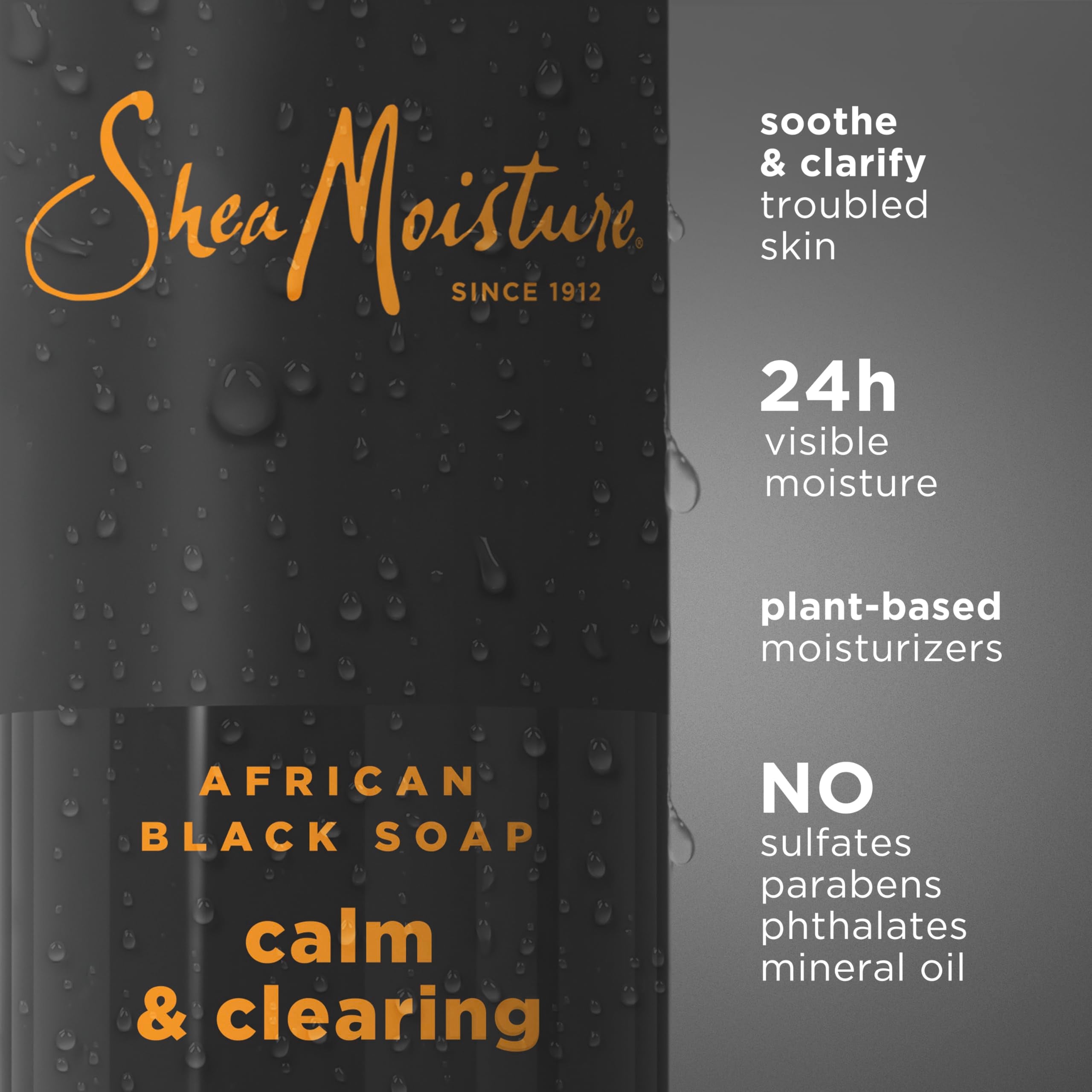 SheaMoisture African Black Soap Body Wash Calm and clearing body wash for 24H Visible Moisture for Healthy, Glowing 18 Oz Shea Moisture buy supplements canada