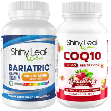 Bariatric Multivitamin Iron-Free One Capsule Per Day and CoQ10 100mg Supplement for Brain Health and Energy Management for Women and Men Shiny Leaf buy supplements canada